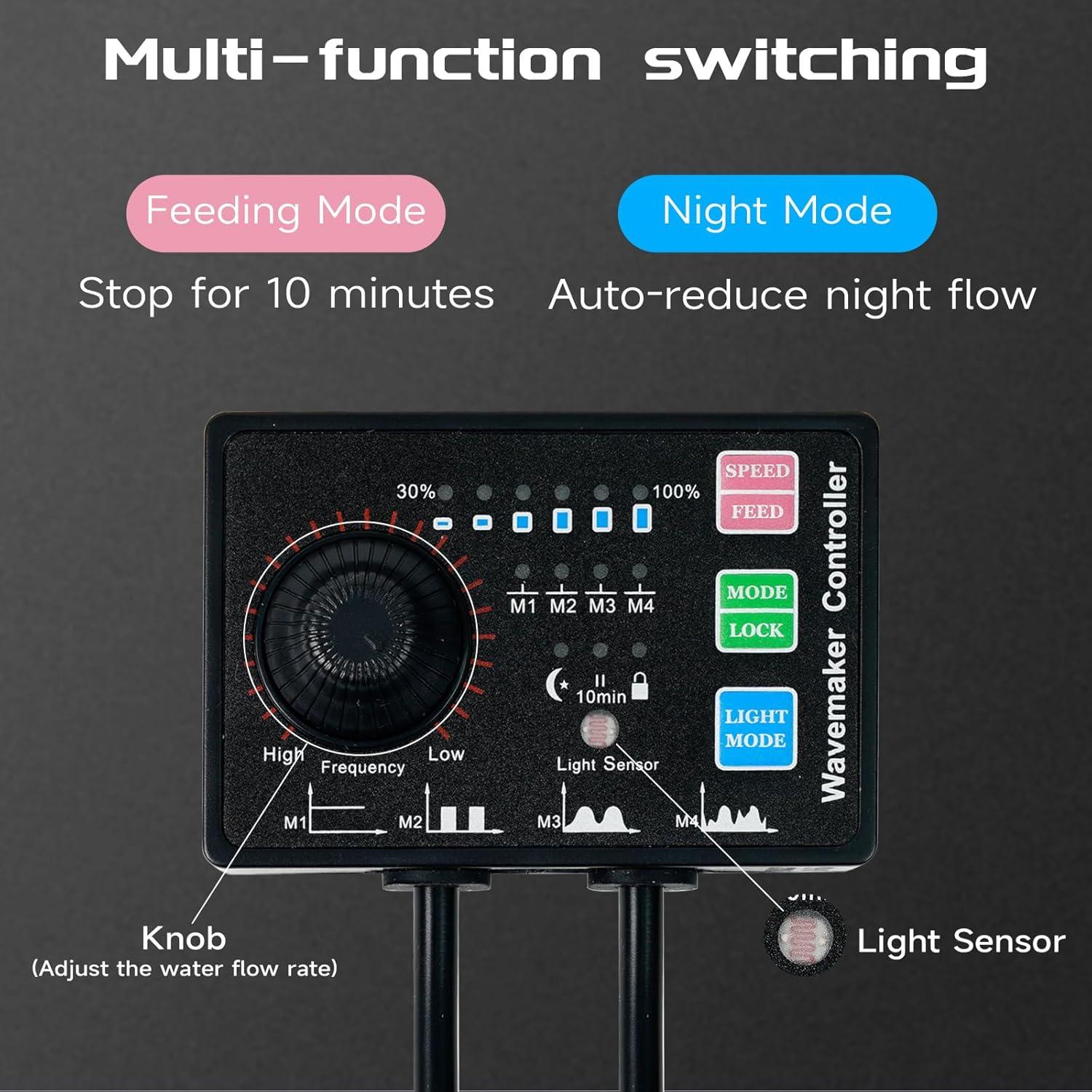 Creador de Olas para Acuario Waatoos 1000GPH 10W Ajustable