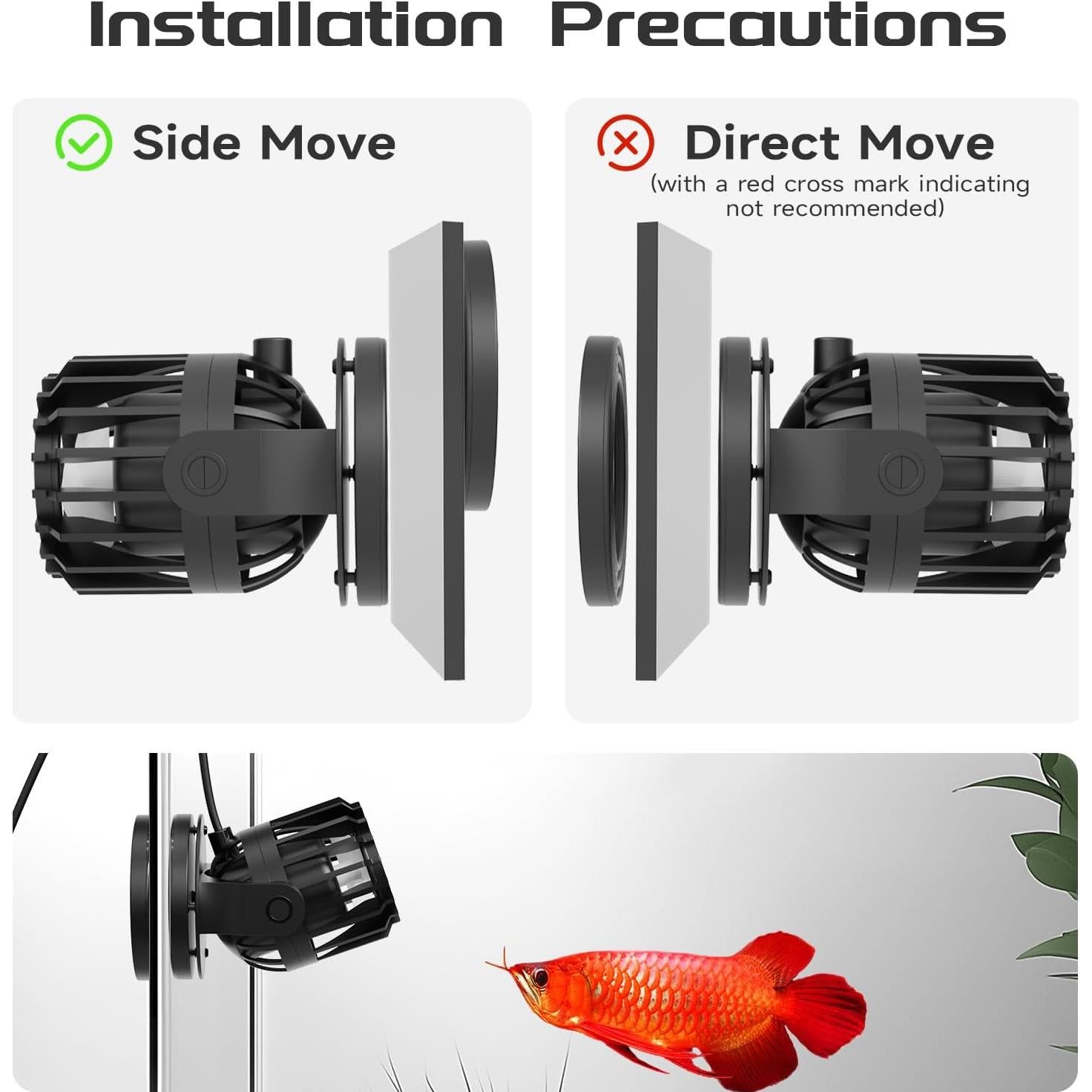 Creador de Olas para Acuario Waatoos 1000GPH 10W Ajustable