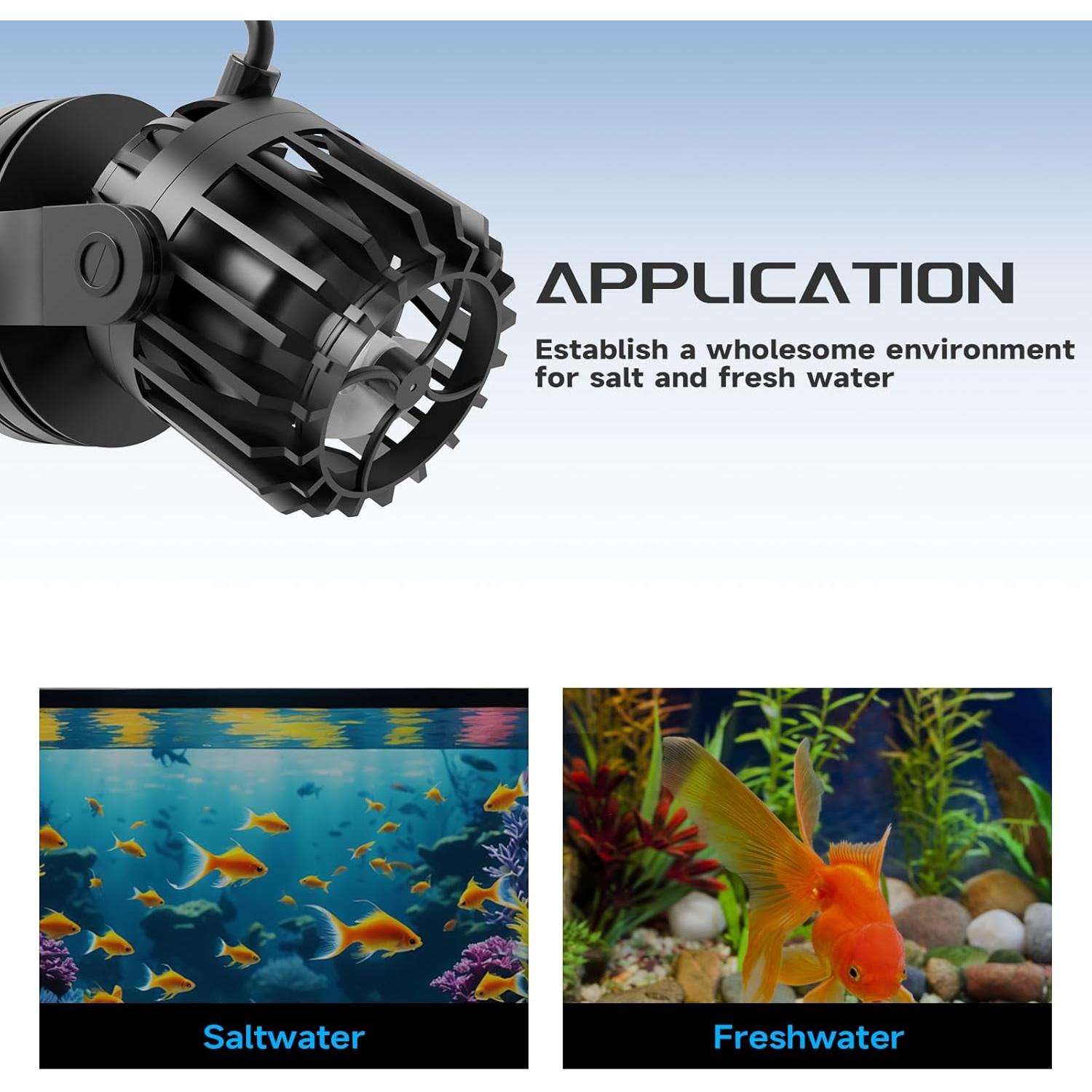 Creador de Olas para Acuario Waatoos 1000GPH 10W Ajustable