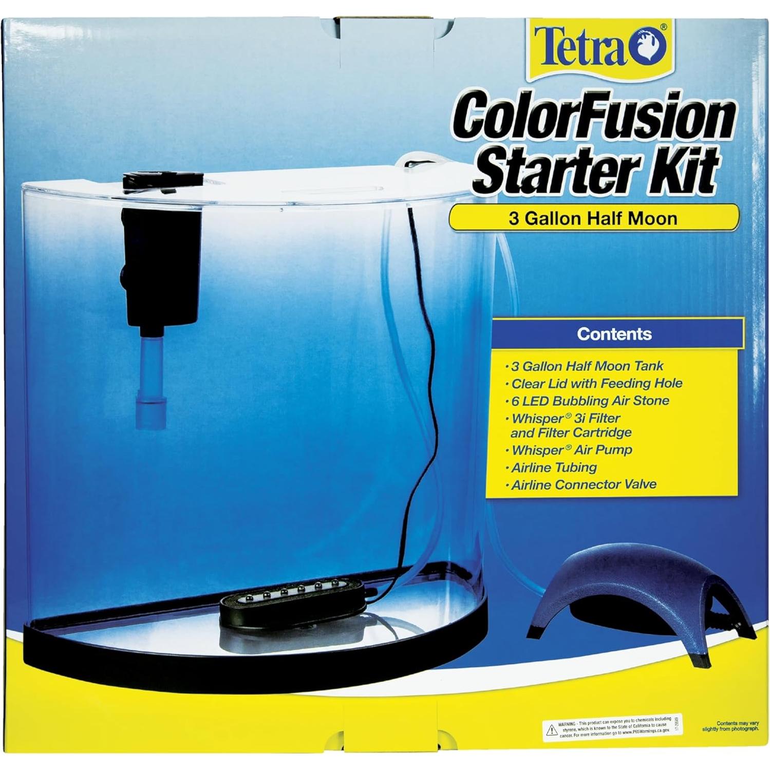 Acuario Tetra de 11.4 Litros con Filtro y Luz LED Colorida