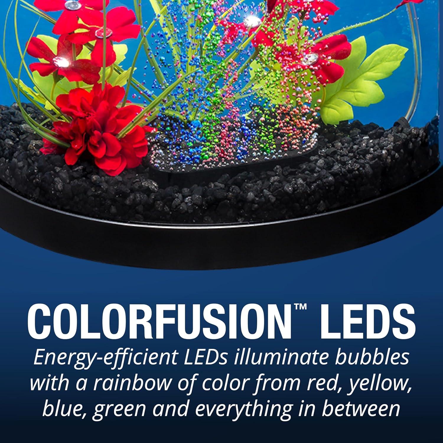 Acuario Tetra de 11.4 Litros con Filtro y Luz LED Colorida