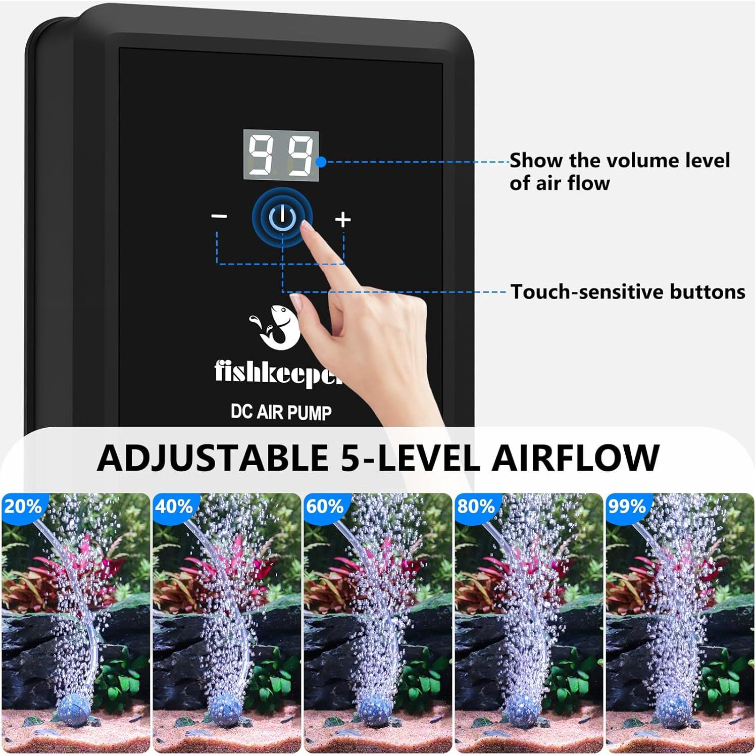 Bomba de Aire para Acuario Fishkeeper 12W 1214 LPH 113-2271L