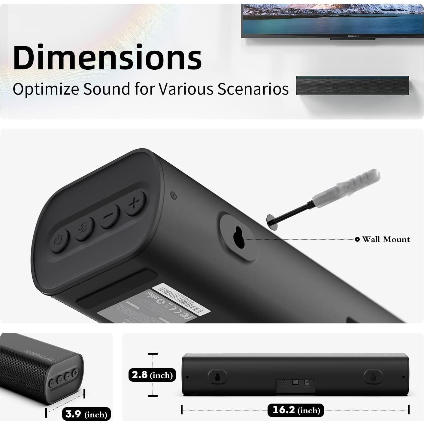 Barra de Sonido Bluedee BD-SK300 41.1 cm Bluetooth con Control Remoto