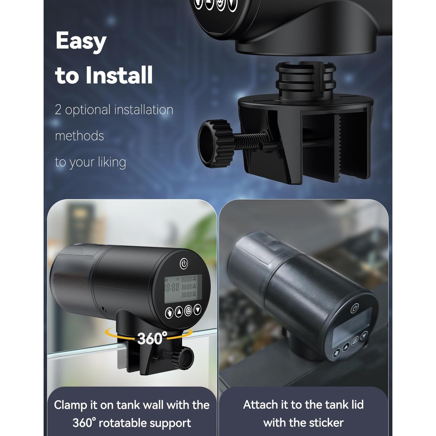 Alimentador Automático de Peces Pawfly 200 ml USB Ajustable