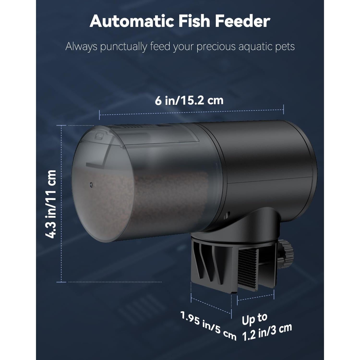Alimentador Automático de Peces Pawfly 200 ml USB Ajustable