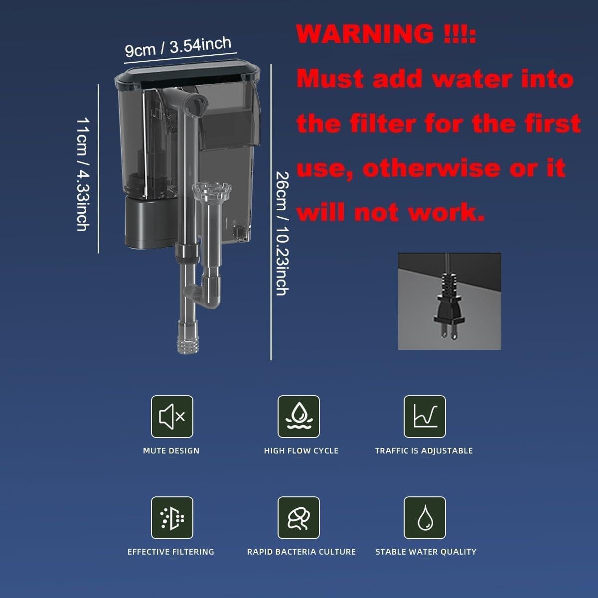 Acuario de Vidrio Nano 1.5 Galones Craftsboys con Filtro y Luz LED