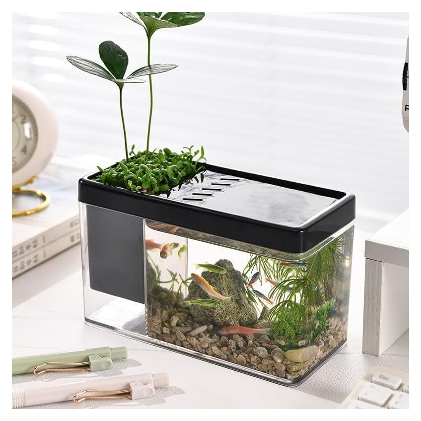 Mini Acuario de Escritorio Genérico 17x10.5 cm para Peces
