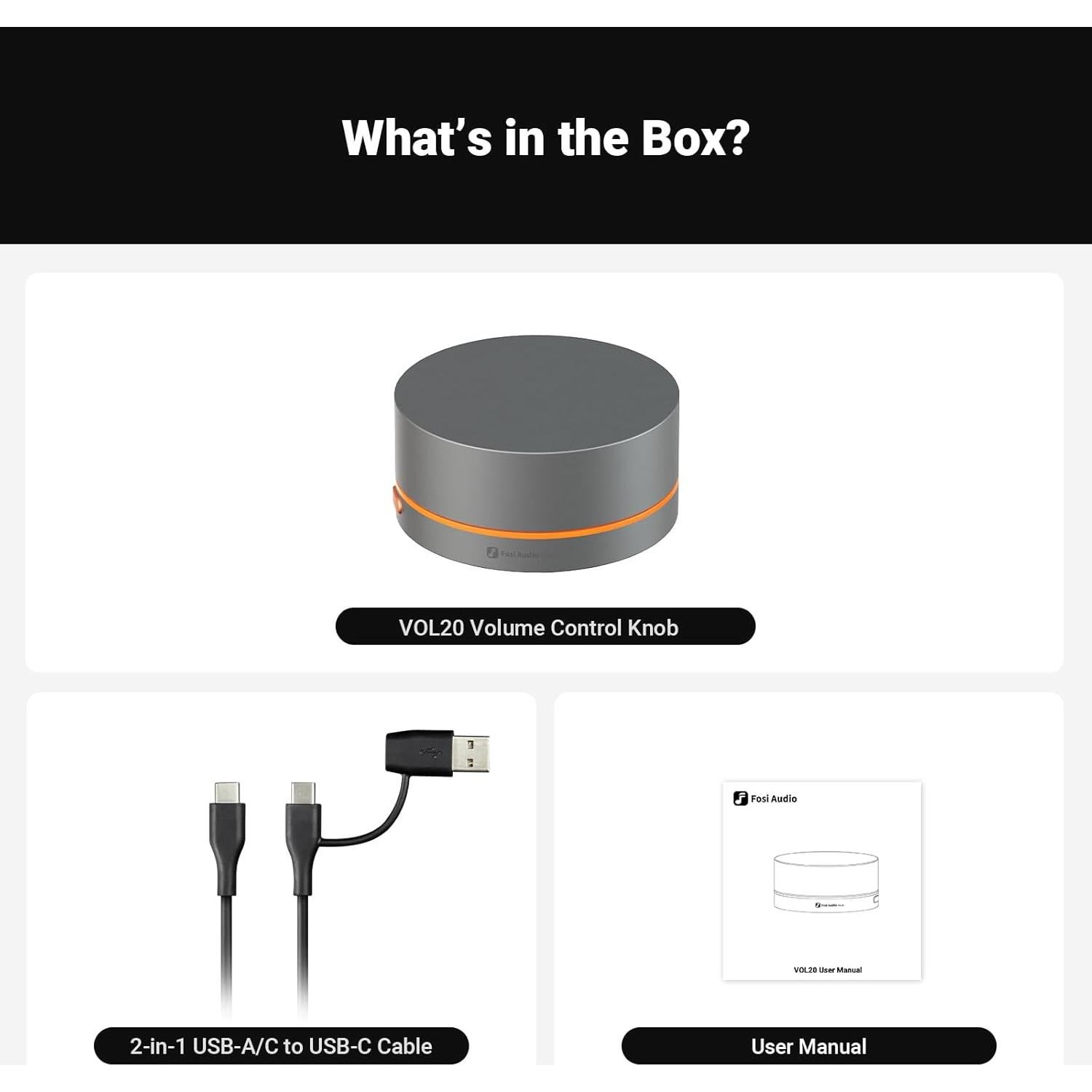 Controlador de Volumen Multimedia Fosi Audio VOL20 Bluetooth USB