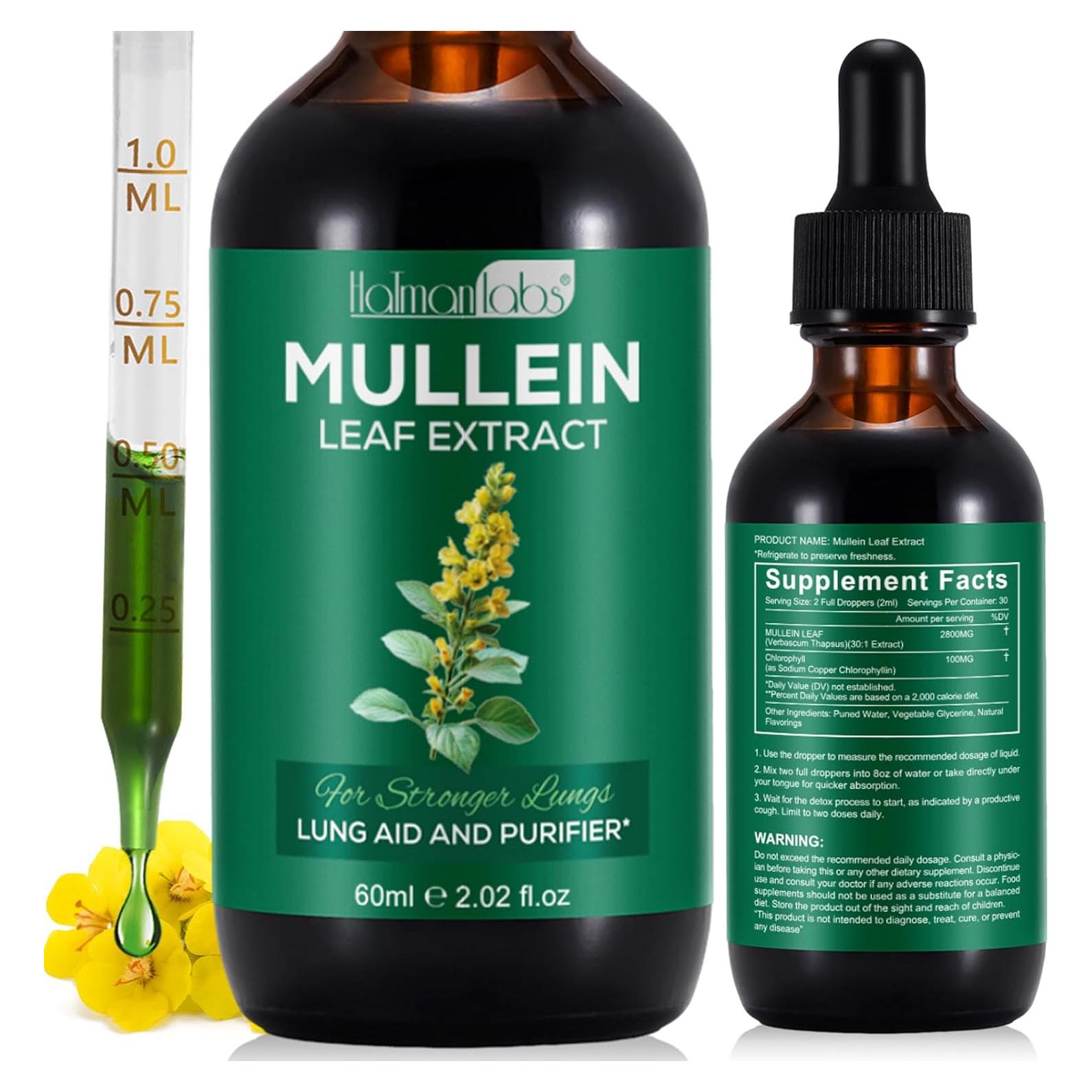 Extracto de Mullein Tooffi 59 ml - Gotas Naturales para Pulmones