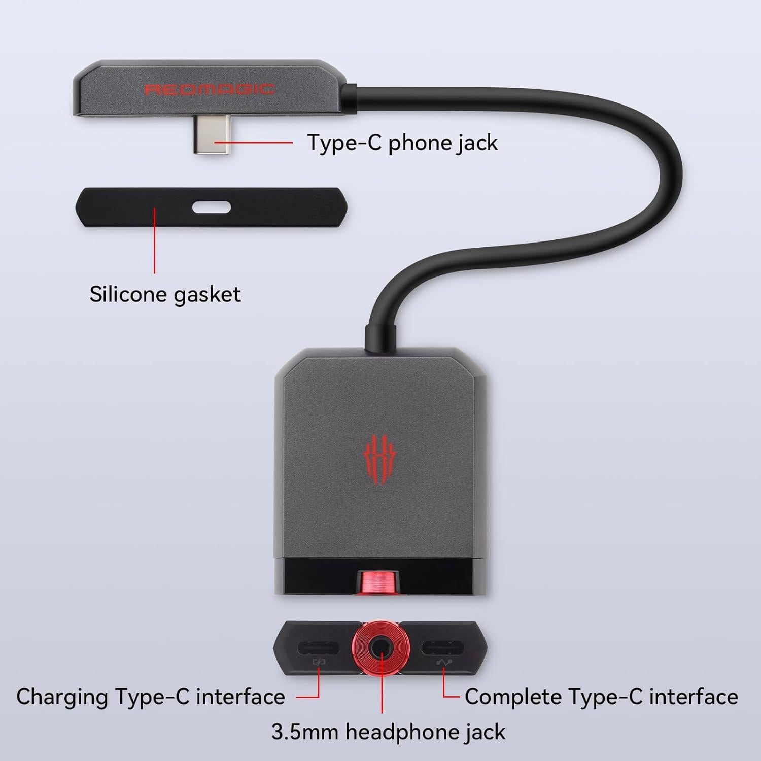 Adaptador USB C a 3.5mm y Cargador Rápido Nubia PA3104