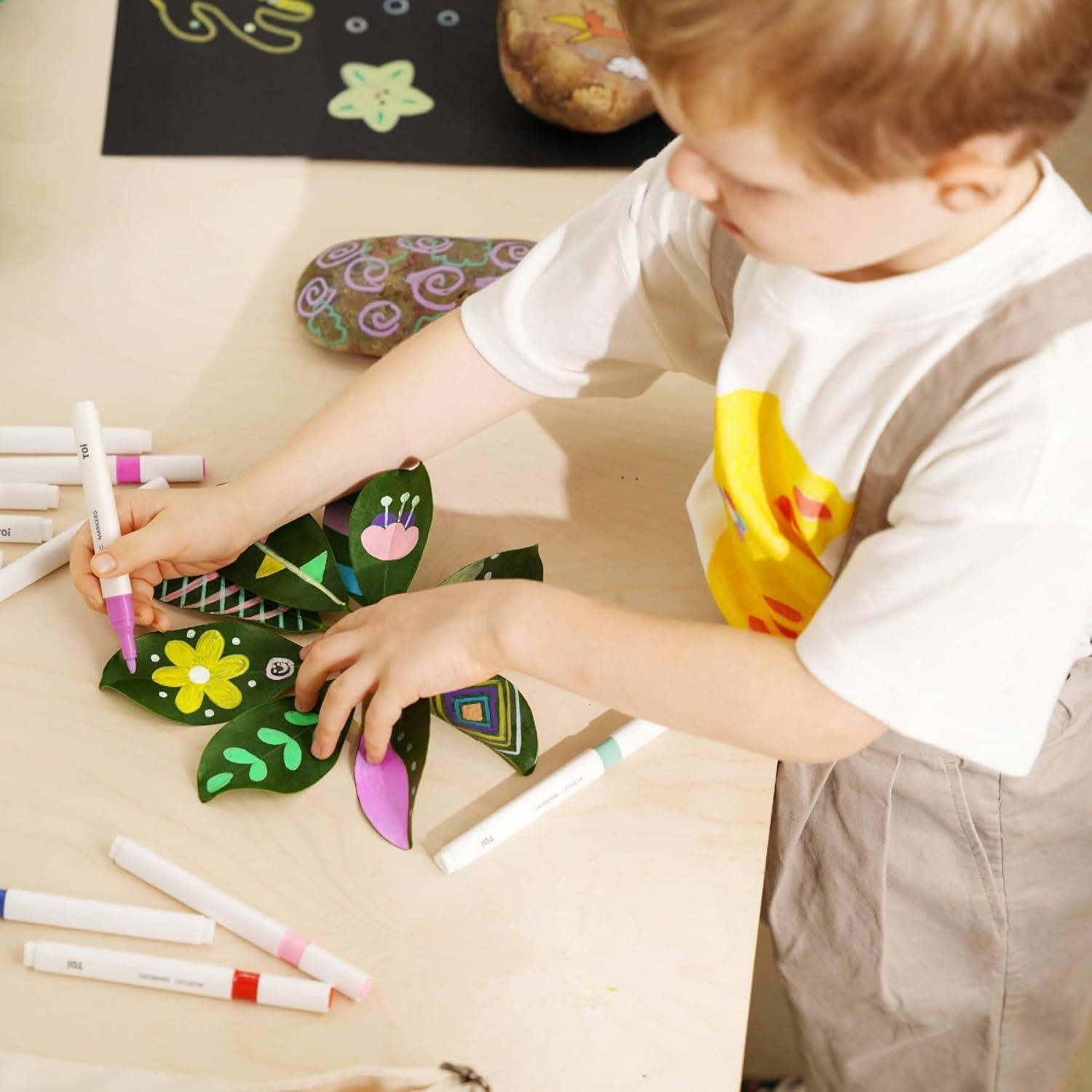 Marcadores Acrílicos Toi 24 Colores Lavables para Niños