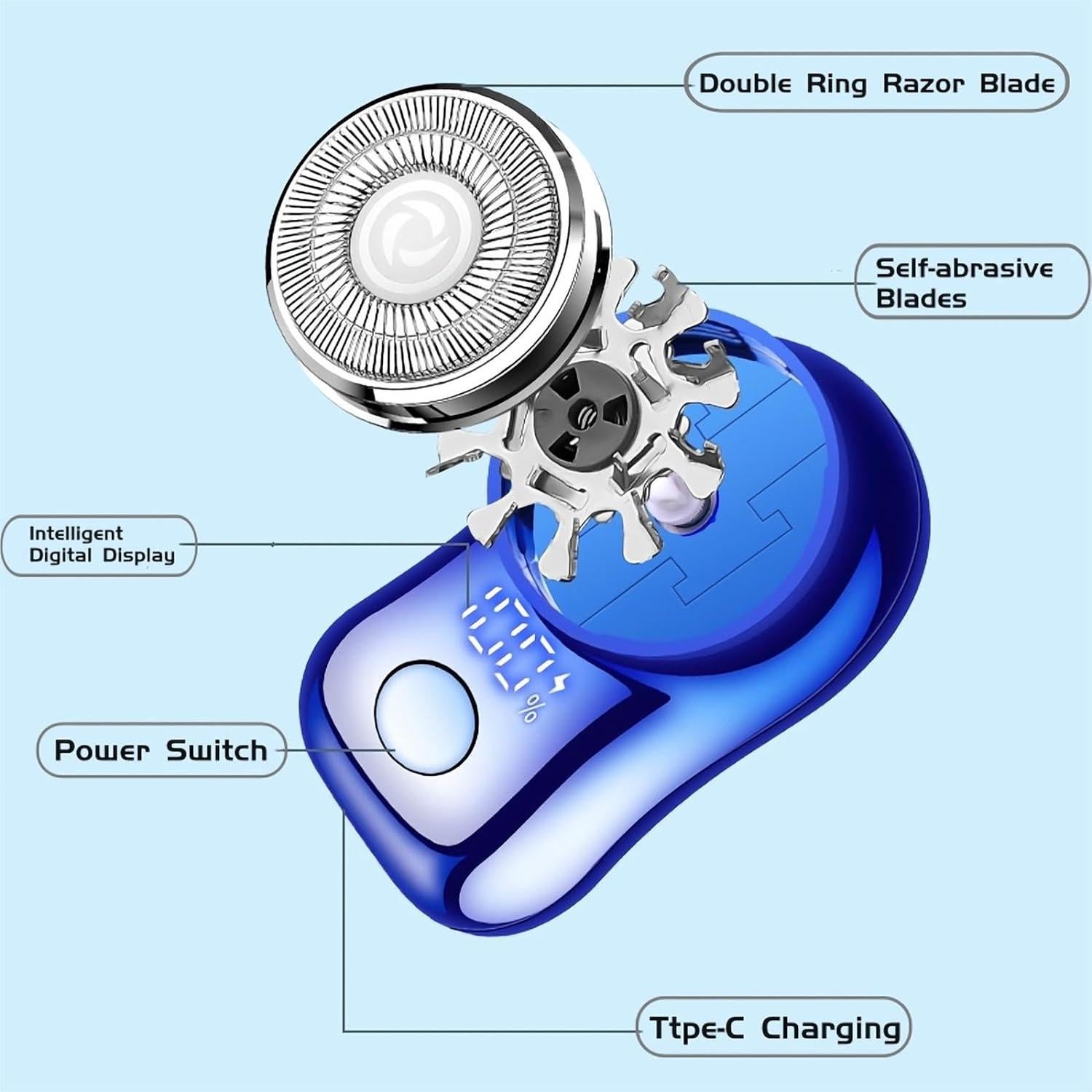 Mini Afeitadora Eléctrica Reodolop 063 USB C Unisex 51g