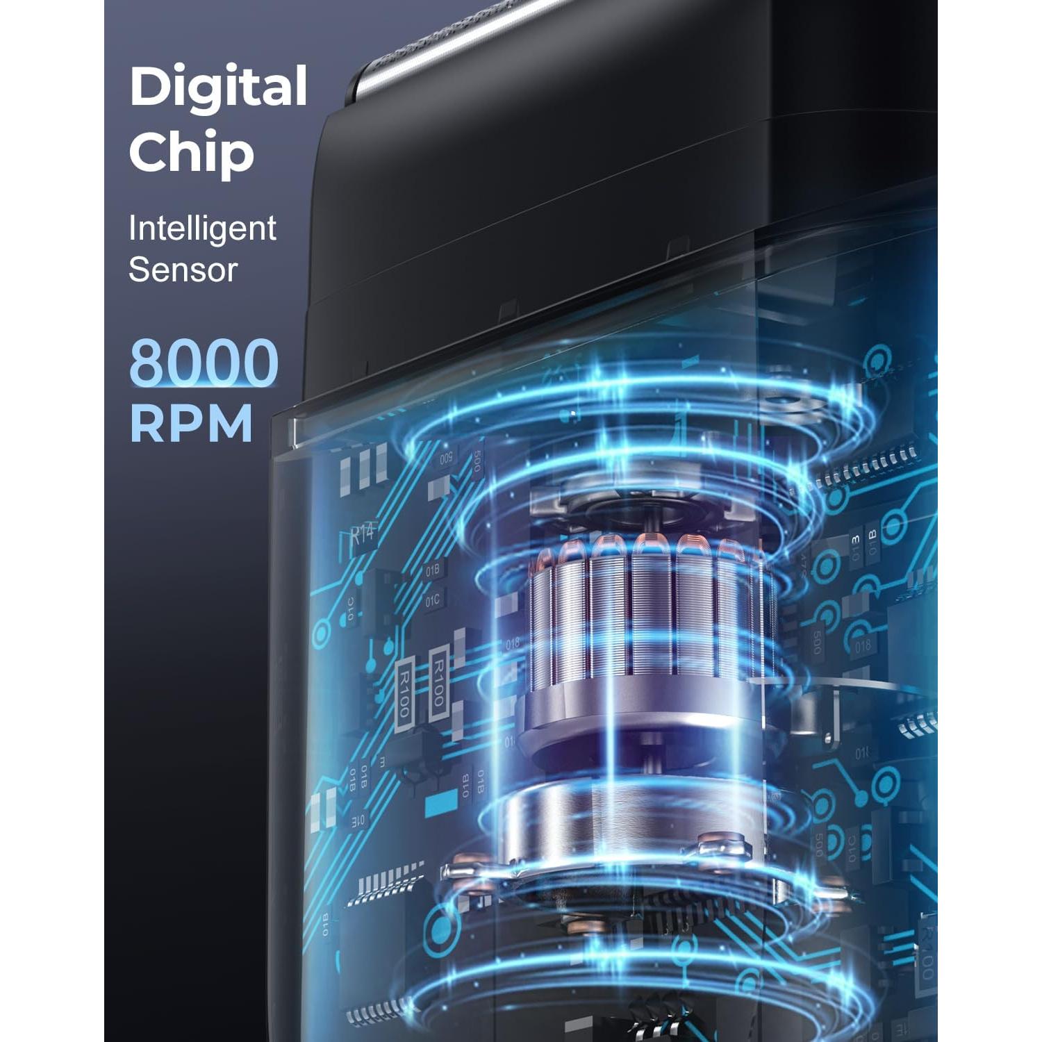 Afeitadora eléctrica Walumen RMS-9703 mini recargable IPX7