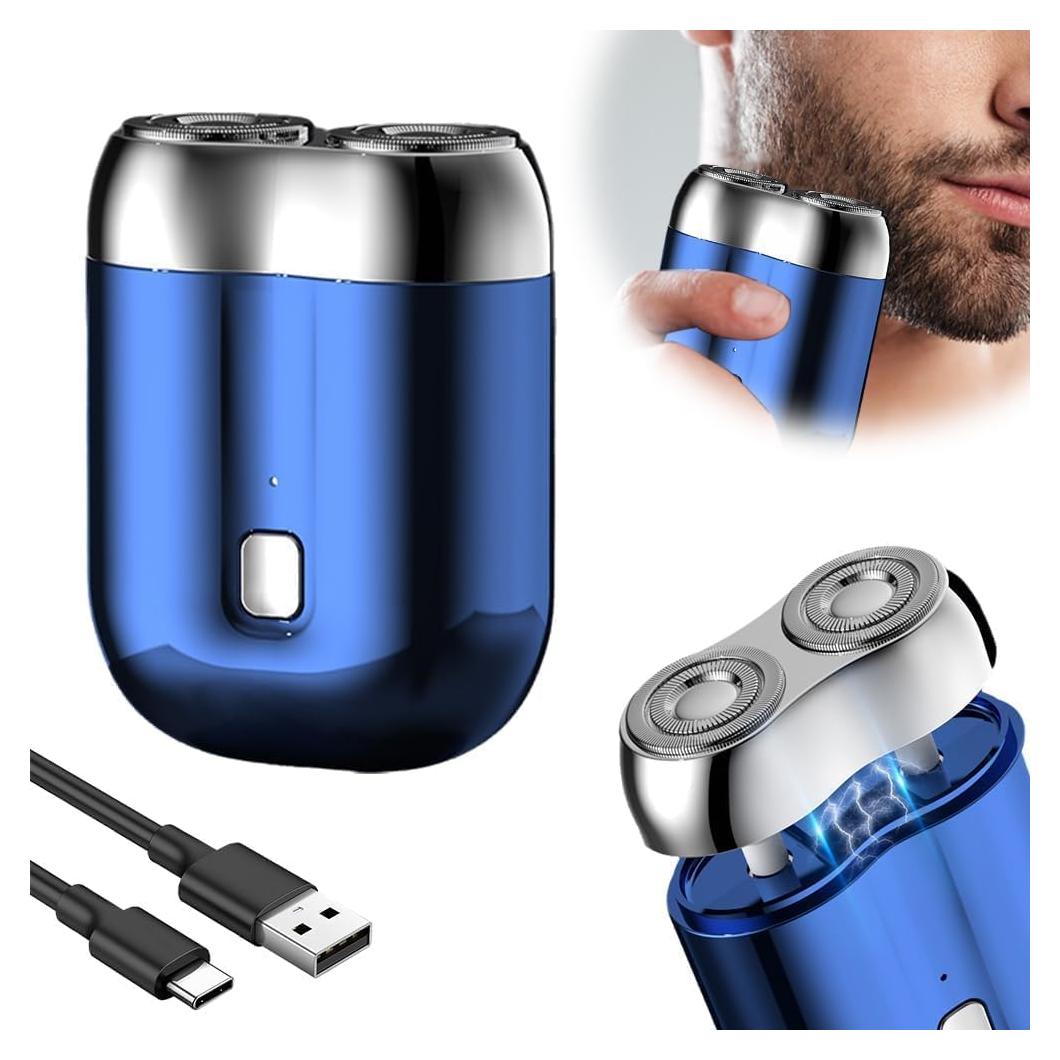 Afeitadora Eléctrica Compacta SHAVEROR Doble Cabezal USB