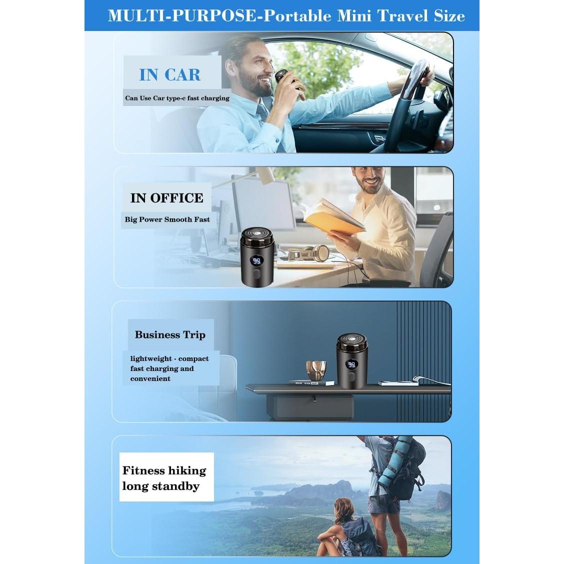 Afeitadora Eléctrica Mini MOVELOVE MLS001 Impermeable IPX7