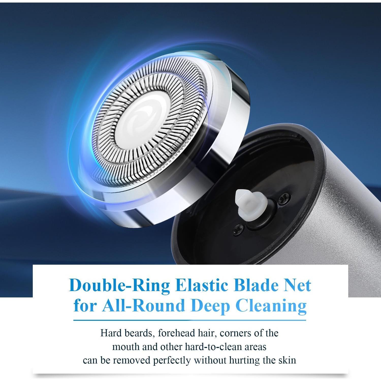 Mini Afeitadora Eléctrica Recargable USB Impermeable Plata