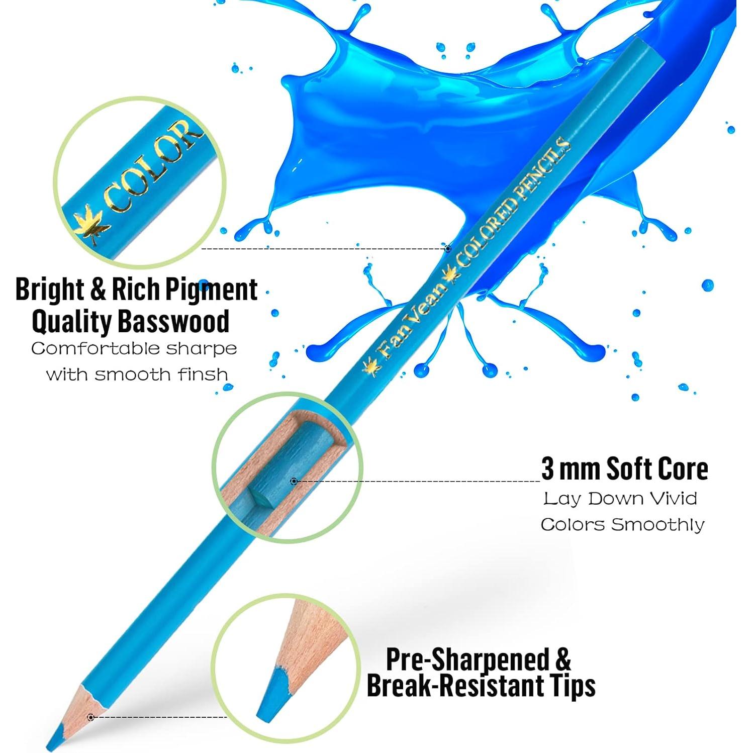 Lápices de Color FanVean 12 Colores Preafilados Escolares
