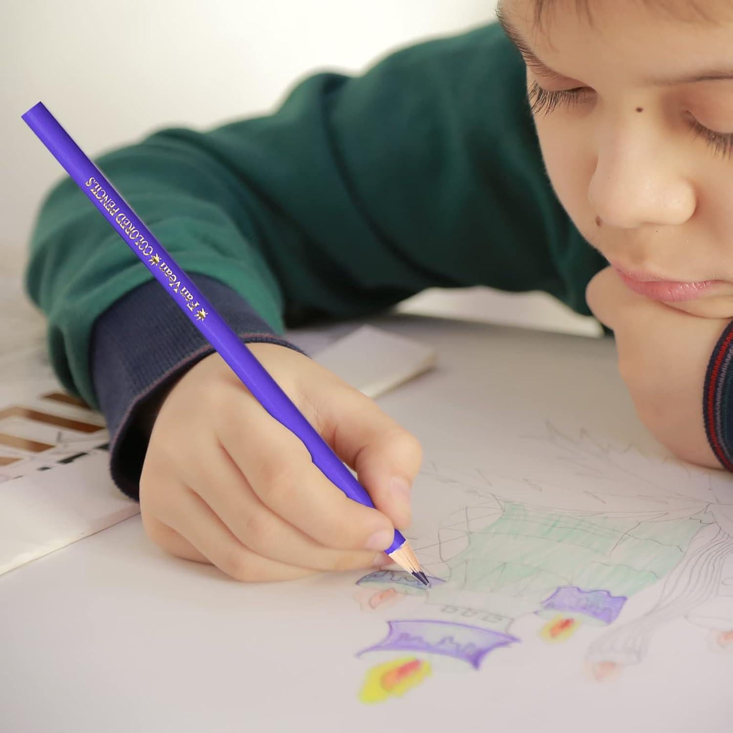 Lápices de Color FanVean 12 Colores Preafilados Escolares