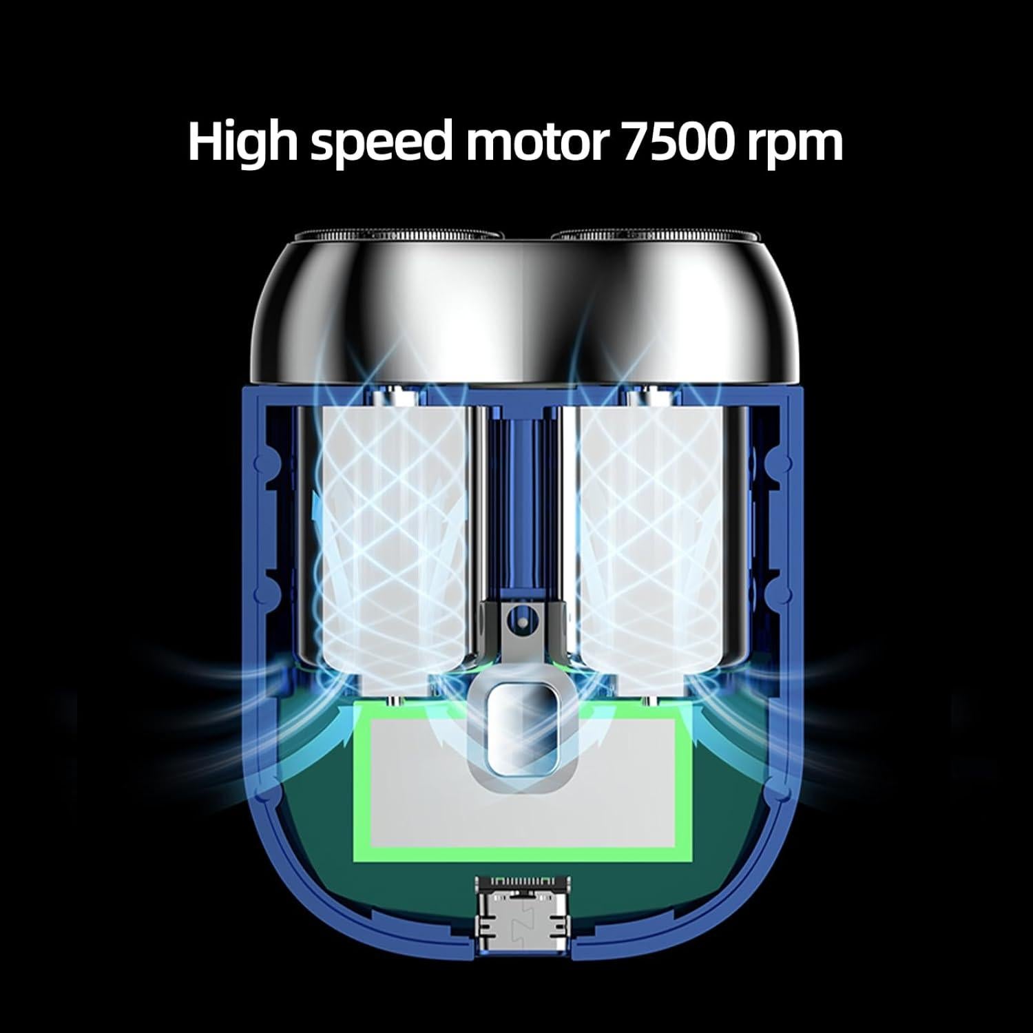 Afeitadora Eléctrica Mini ChicVogue Doble Cabezal USB Impermeable