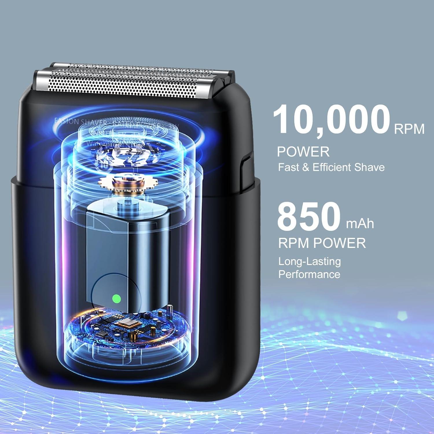 Afeitadora eléctrica portátil Baodaadan R01 IPX7 recargable