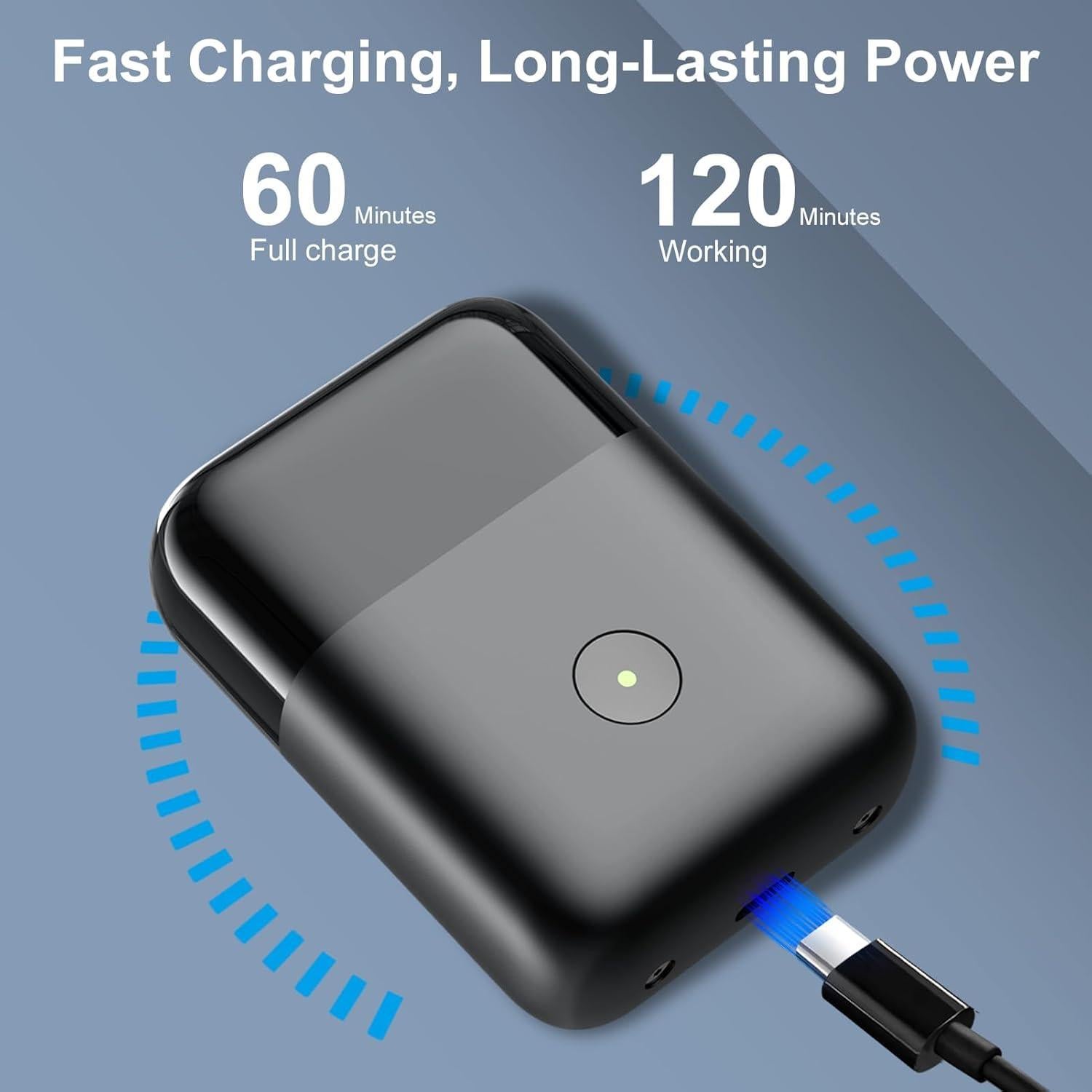 Afeitadora eléctrica portátil Baodaadan R01 IPX7 recargable