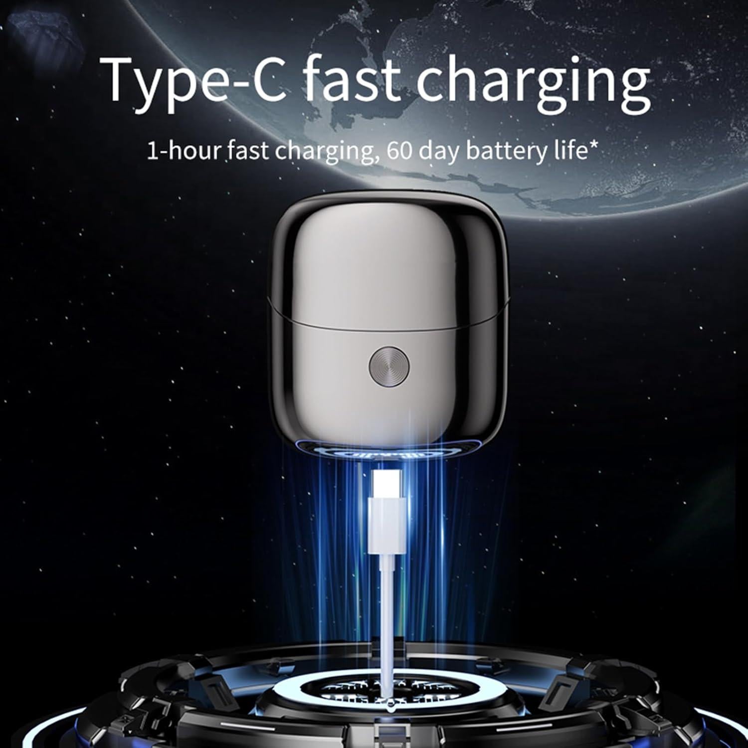 Afeitadora Eléctrica Portátil LAIKME TY-600 Doble Cabezal IPX7