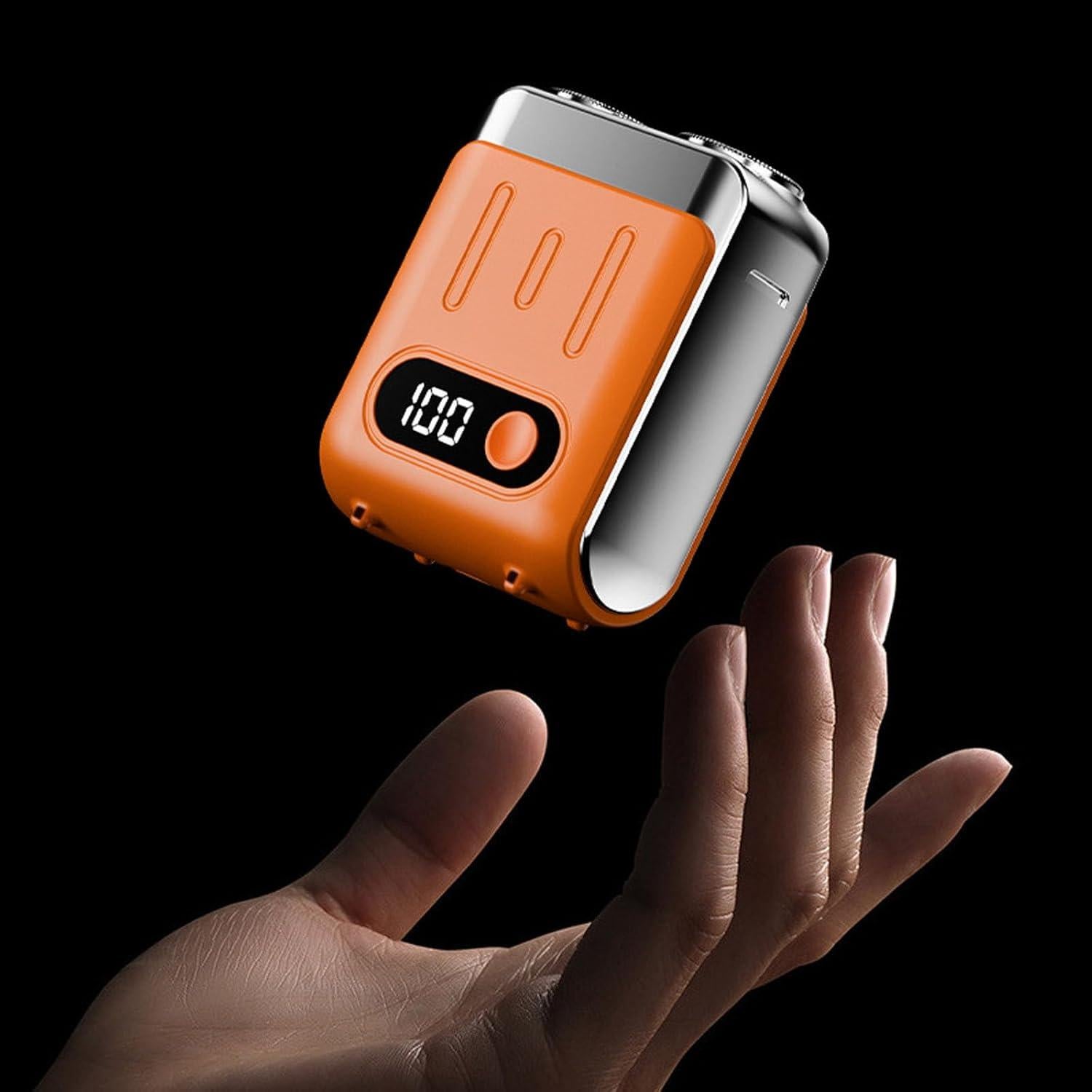 Afeitadora eléctrica rotativa portátil Dnyun doble cabezal blanca