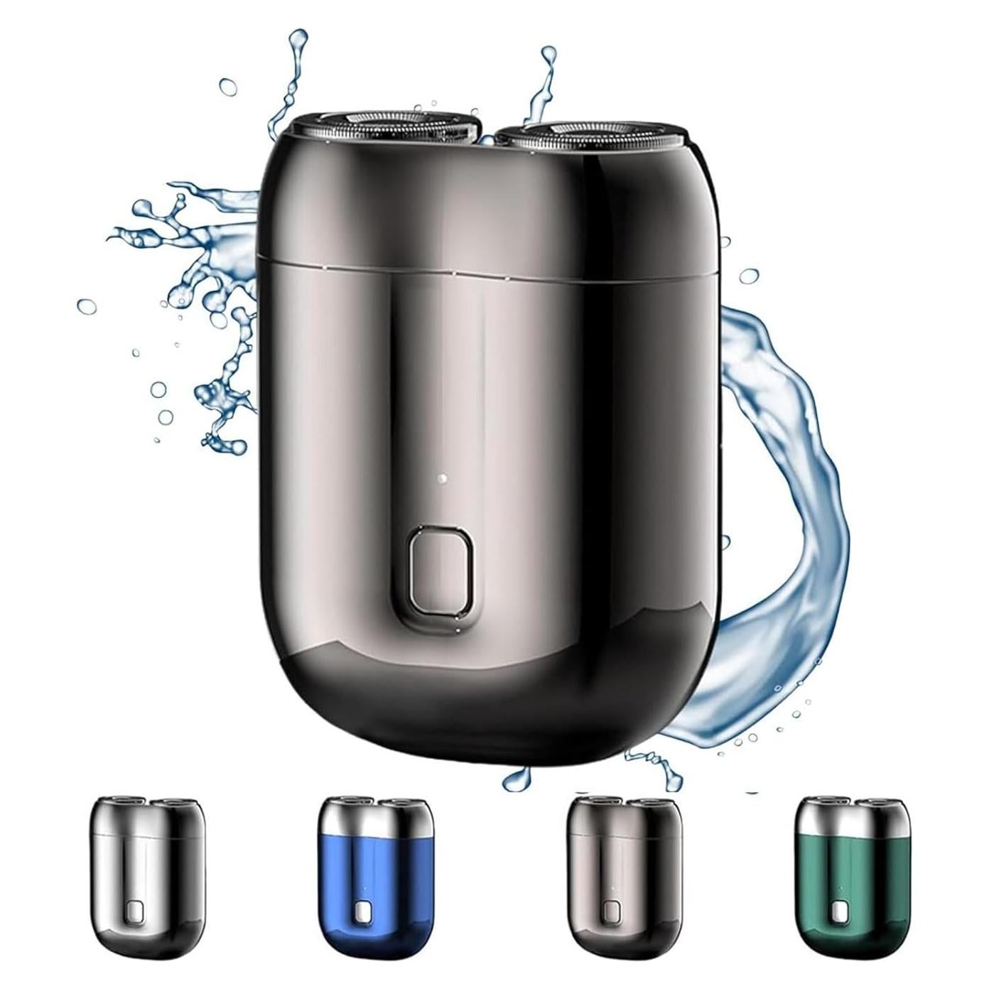 Mini Afeitadora Eléctrica Doble Cabezal Genérico Gris