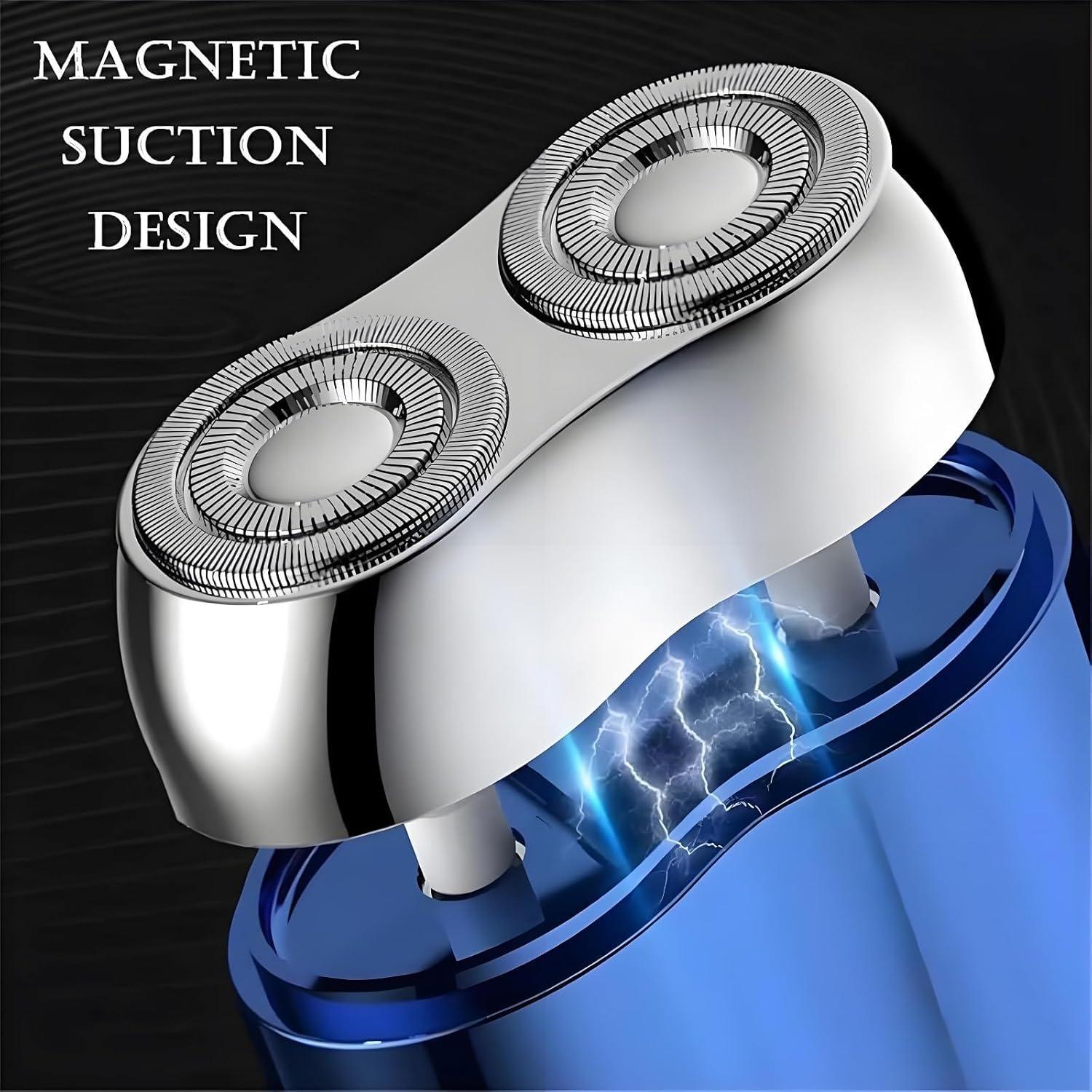 Mini Afeitadora Eléctrica Doble Cabezal Genérico Gris