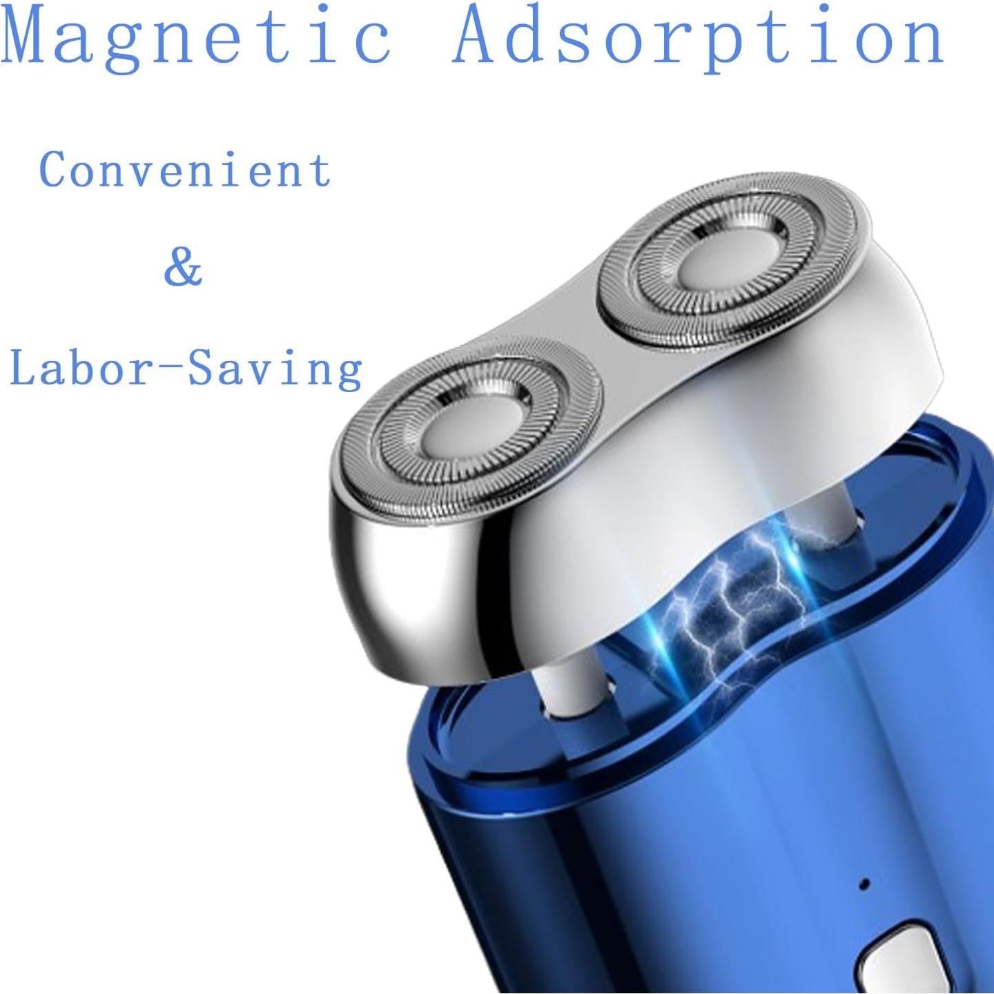 Afeitadora Eléctrica Mini Doble Cabezal Genérico Azul