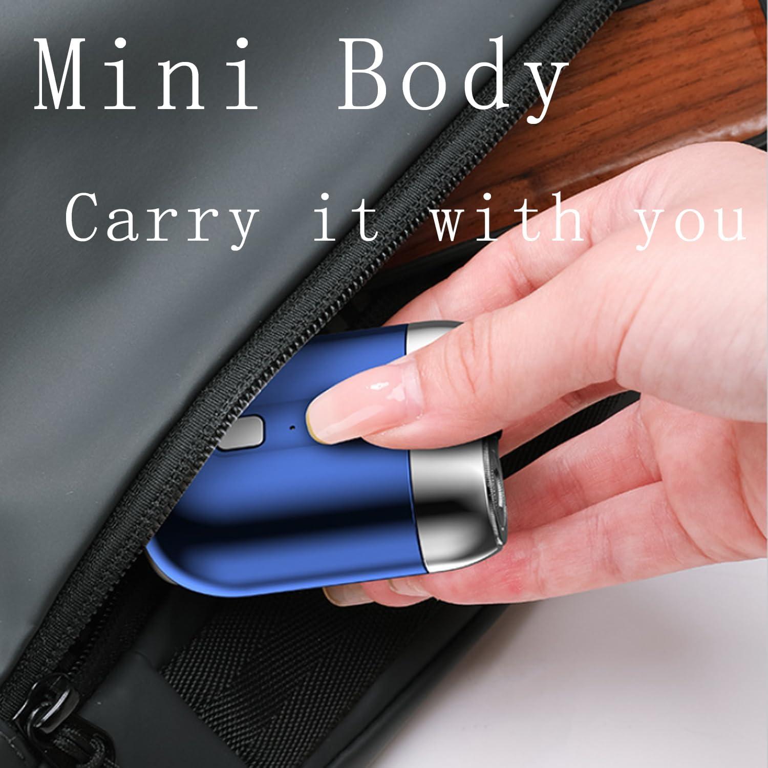 Afeitadora Eléctrica Mini Doble Cabezal Genérico Azul