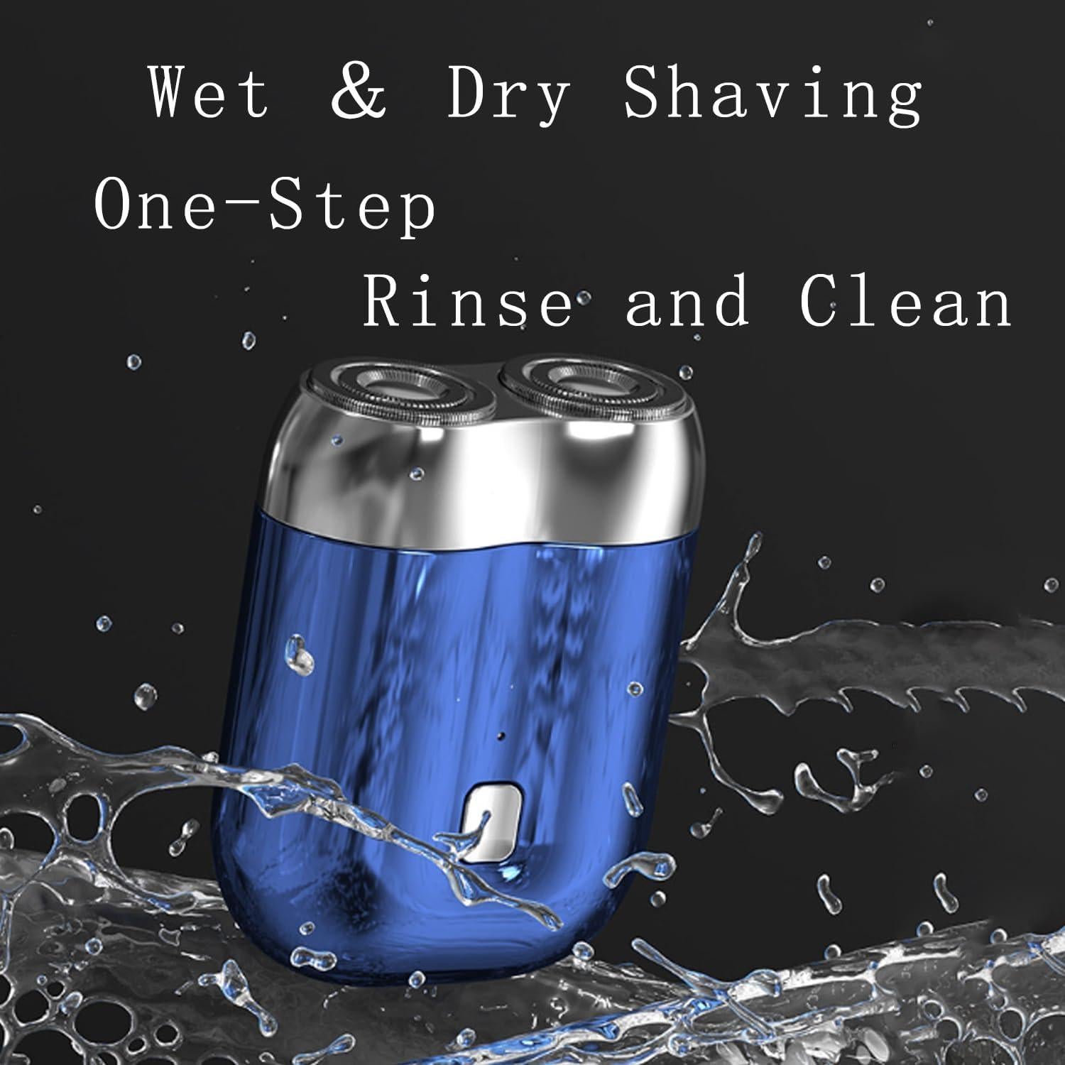 Afeitadora Eléctrica Mini Doble Cabezal Genérico Azul