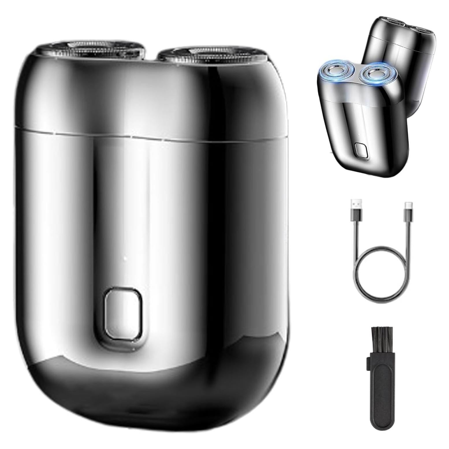 Afeitadora Eléctrica Mini Doble Cabezal Yunbim USB 64g