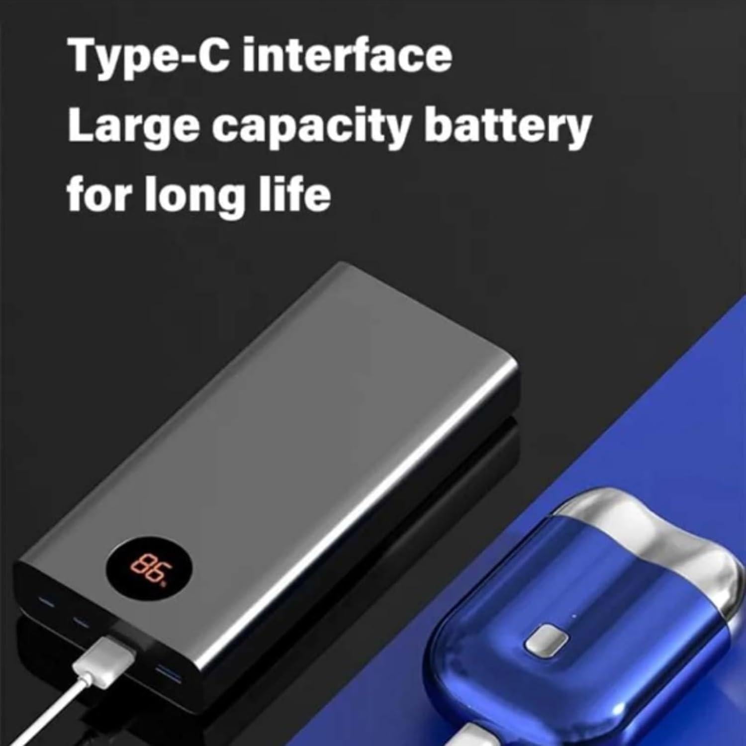 Afeitadora Eléctrica Mini Doble Cabezal Yunbim USB 64g