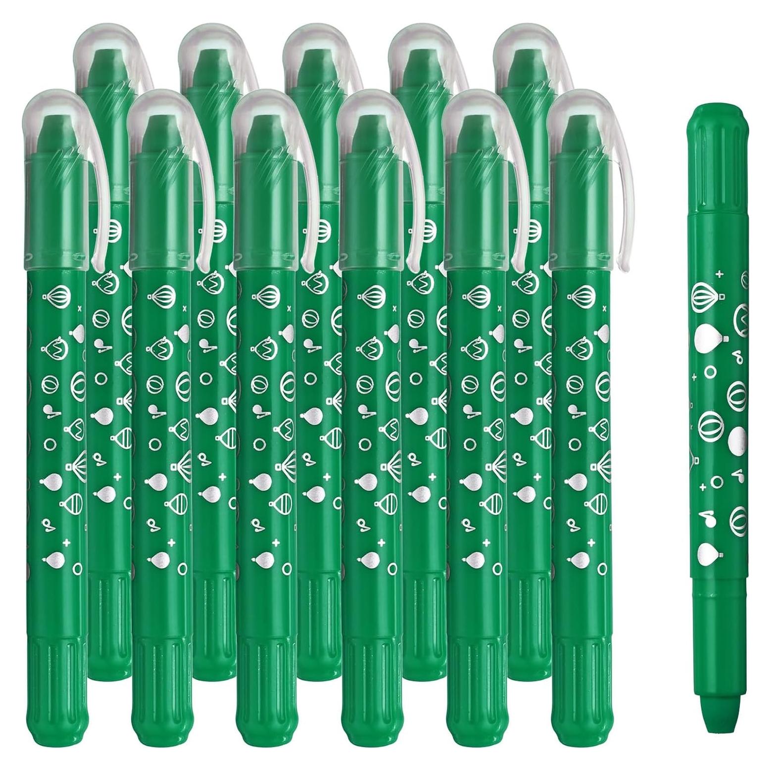 Crayones Acuarelables PATIKIL 12 Piezas Lavables Verde