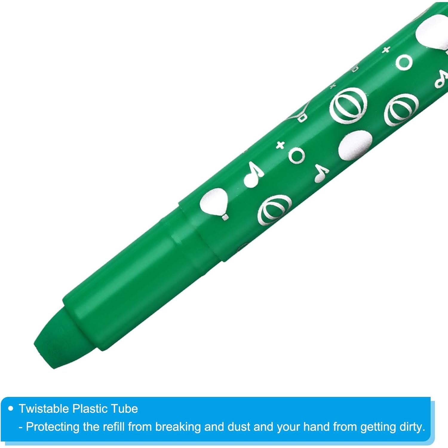 Crayones Acuarelables PATIKIL 12 Piezas Lavables Verde