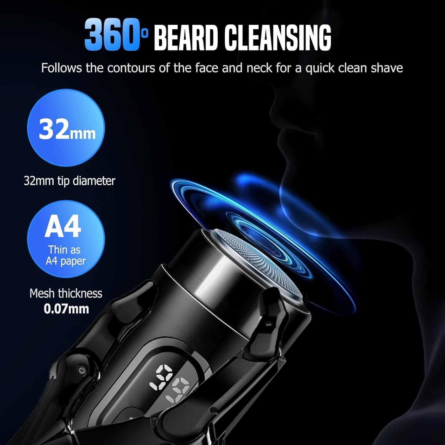 Mini Afeitadora Eléctrica Portátil WUSAIRX Bronce 3W Impermeable