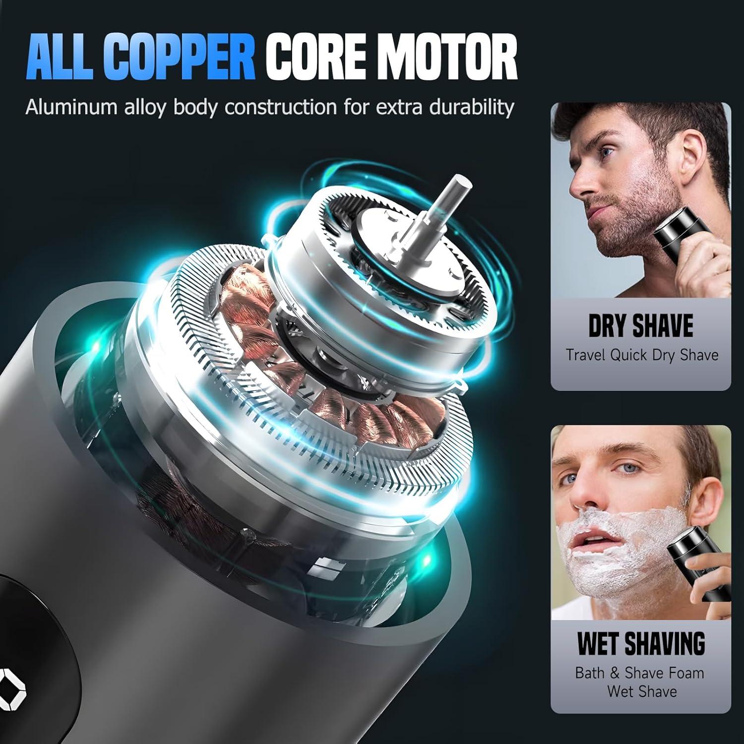 Mini Afeitadora Eléctrica Portátil WUSAIRX Bronce 3W Impermeable