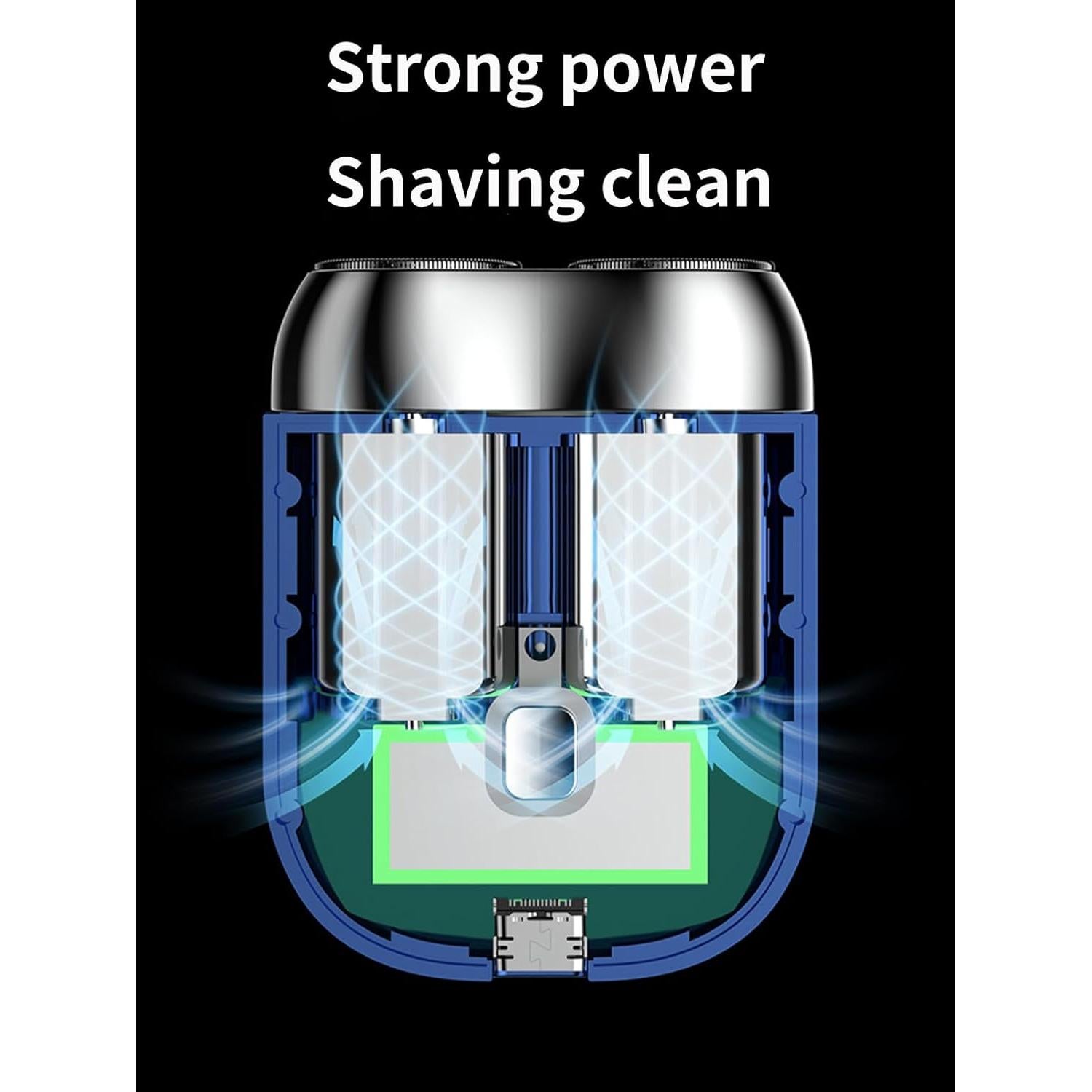 Afeitadora Eléctrica Mini Impermeable DEWADE Doble Cabezal