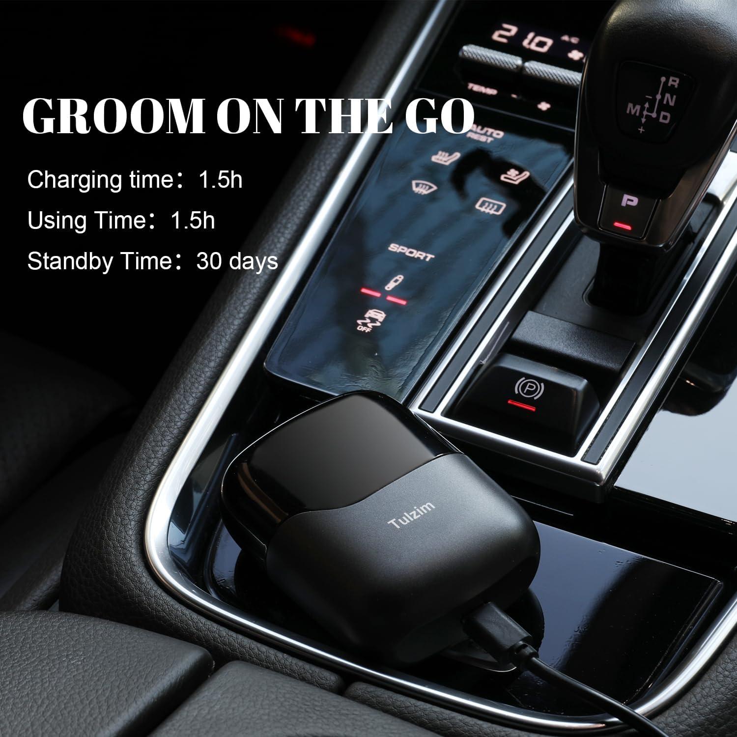 Afeitadora eléctrica Tulzim MS-9703 con 3 cabezales y IPX7