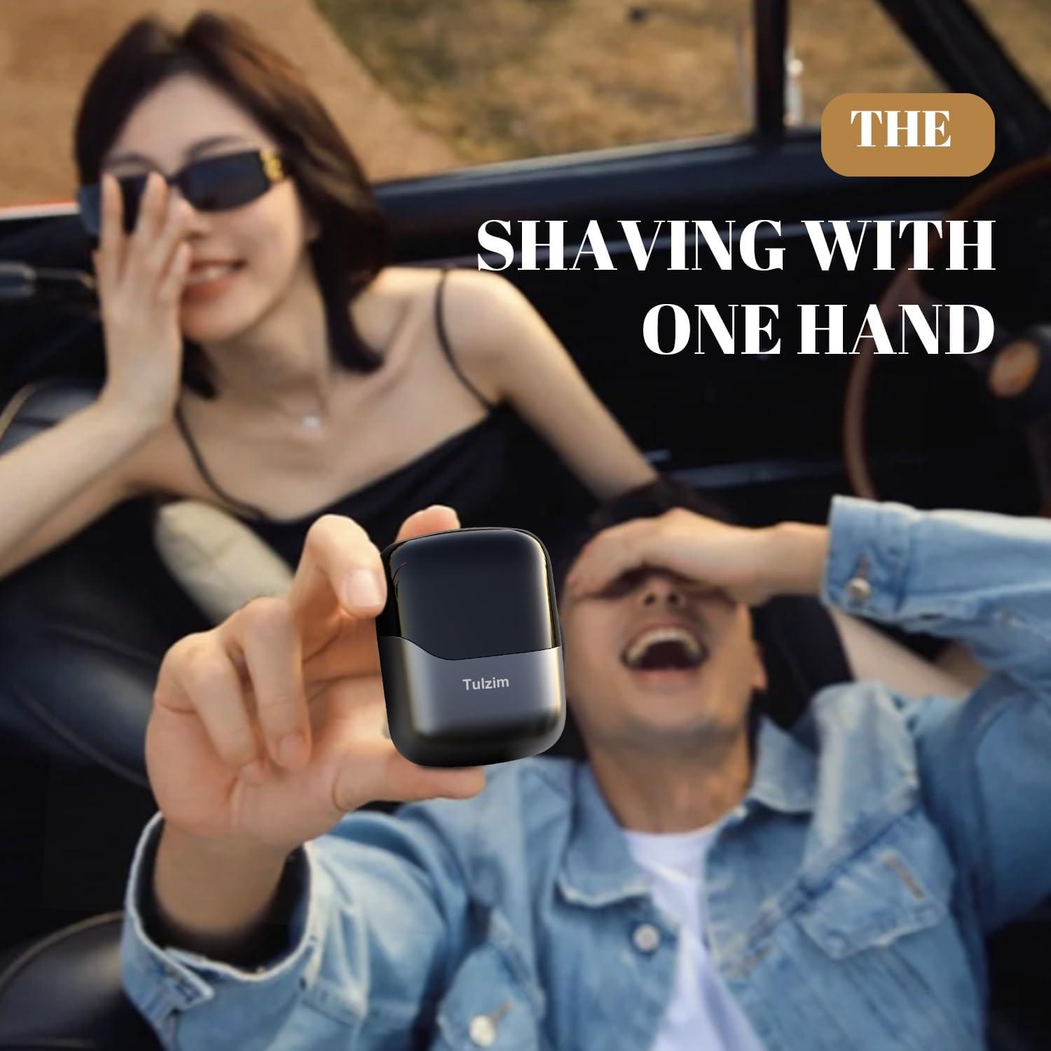 Afeitadora eléctrica Tulzim MS-9703 con 3 cabezales y IPX7