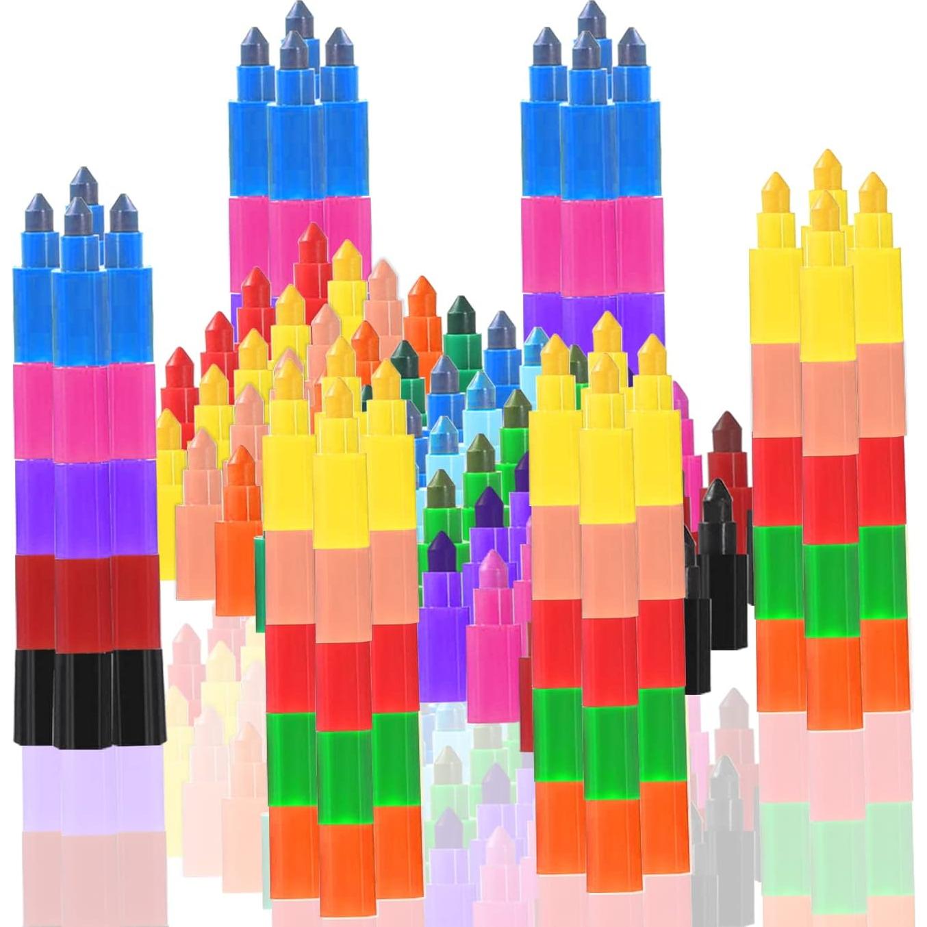 Crayones Apilables WXJ13 18 Piezas 12 Colores para Niños