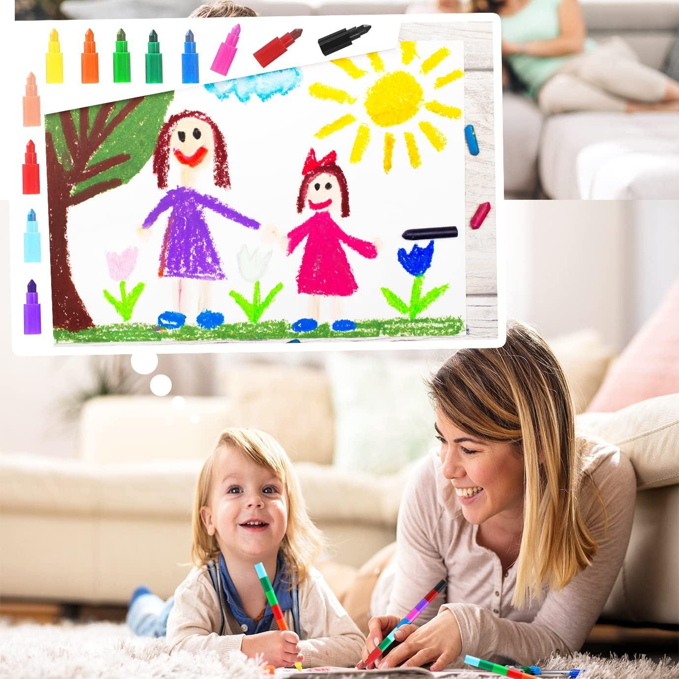 Crayones Apilables WXJ13 18 Piezas 12 Colores para Niños