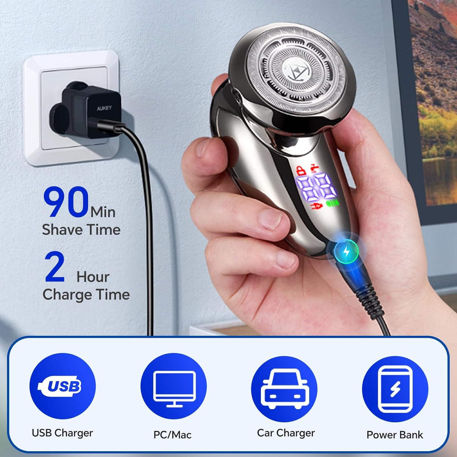 Afeitadora Eléctrica Multifuncional Gertzy 3 en 1 Impermeable