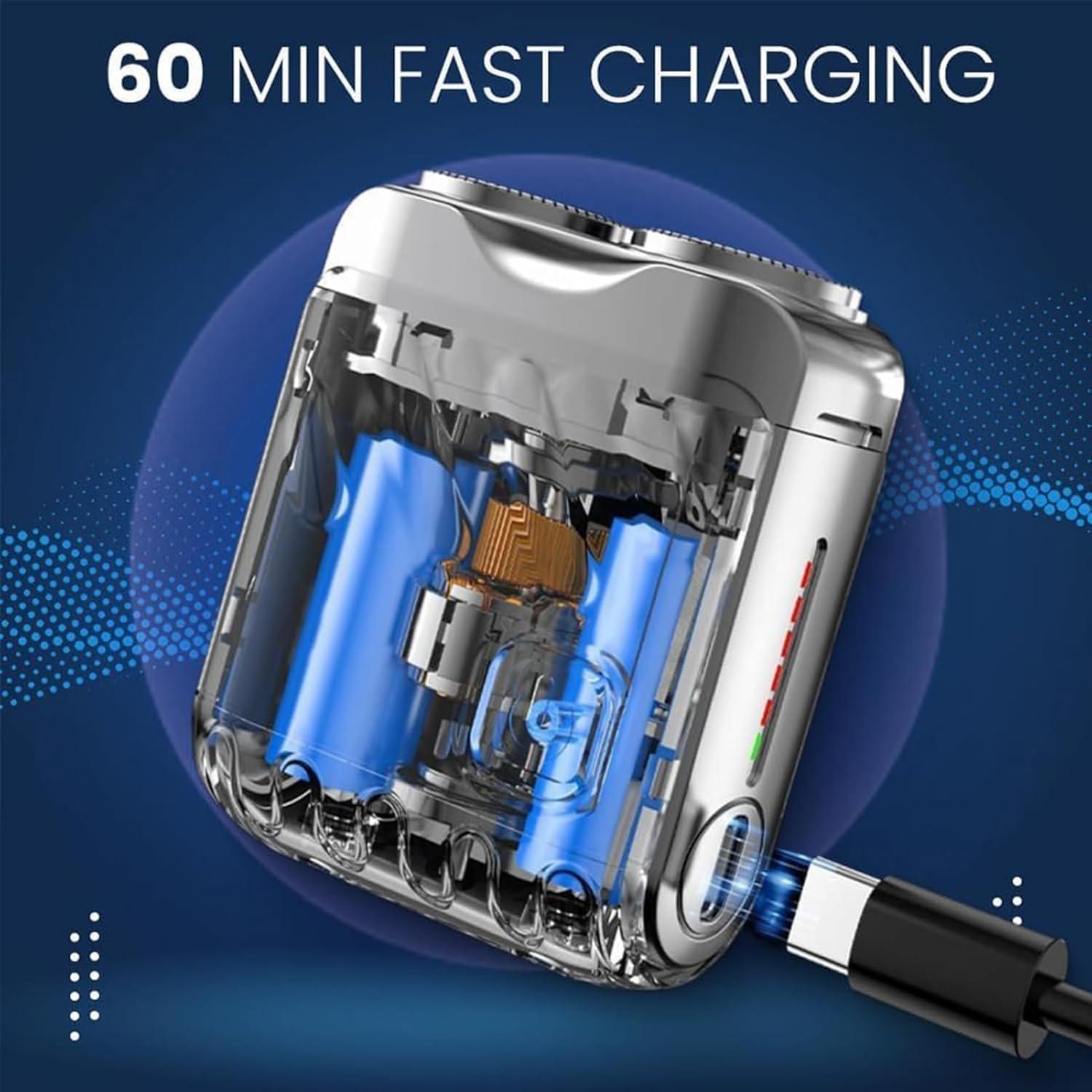 Afeitadora Eléctrica Yuaonew Mini 2-en-1 Portátil Negra