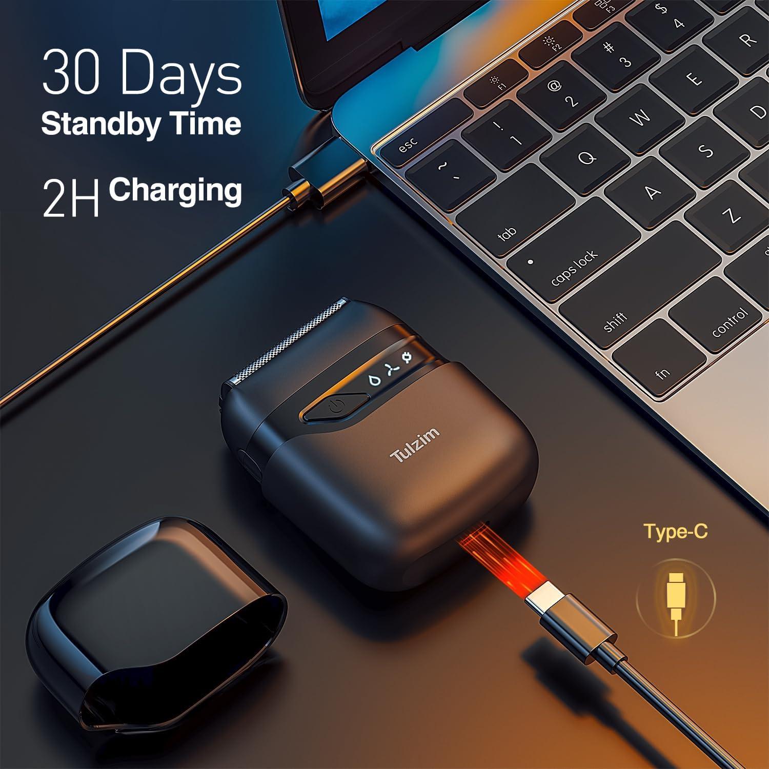 Mini Afeitadora Eléctrica Tulzim MS-9703 Impermeable USB