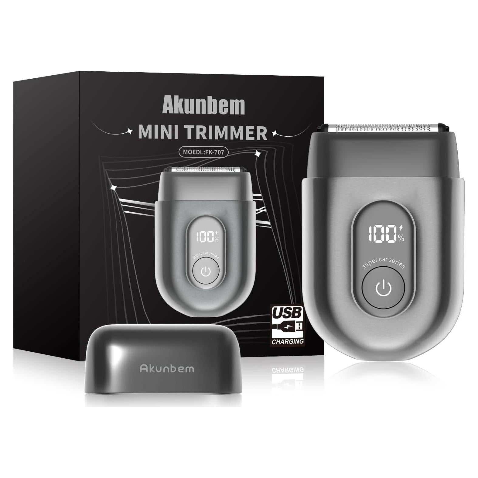 Afeitadora eléctrica Akunbem FK707 portátil recargable USB