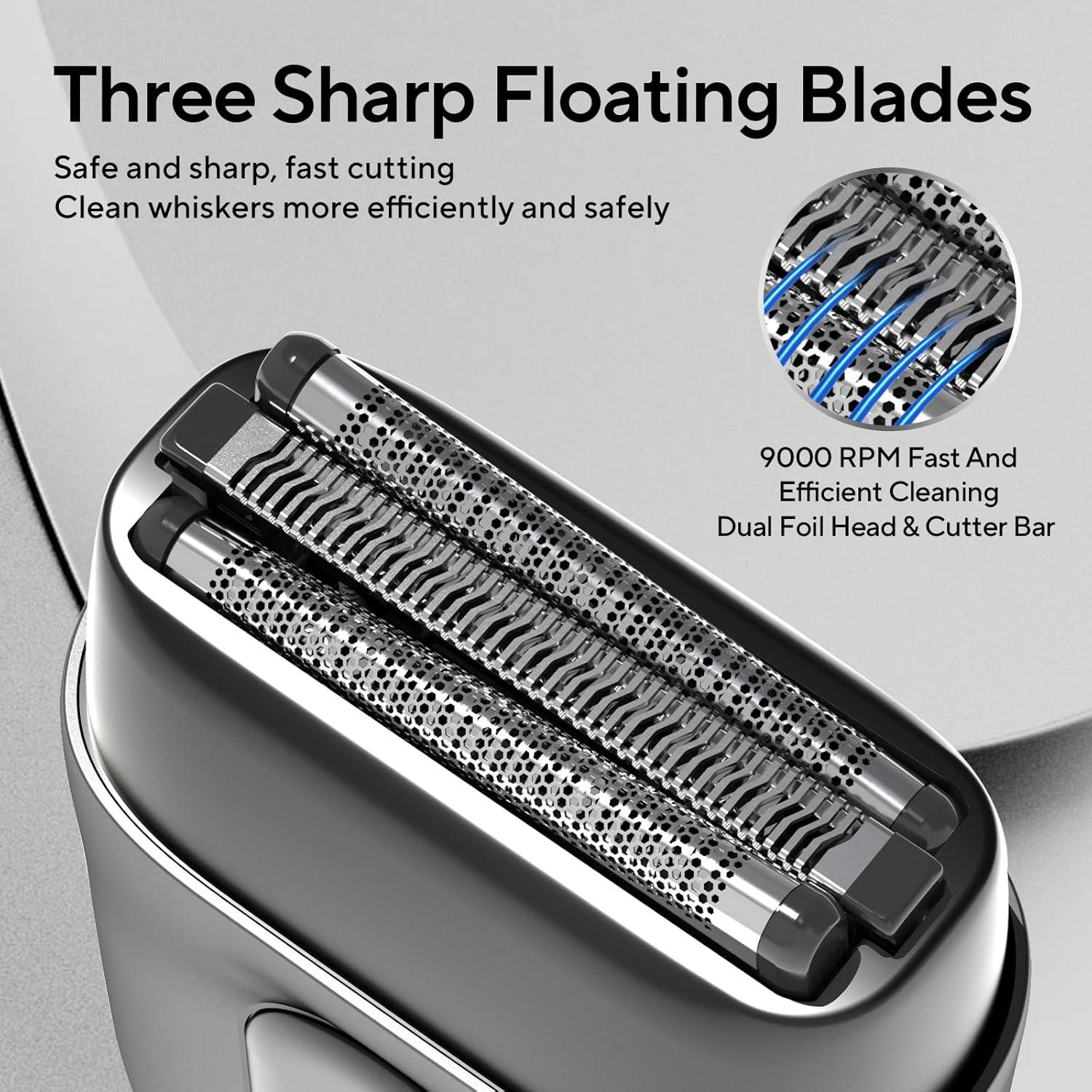 Afeitadora eléctrica Akunbem FK707 portátil recargable USB