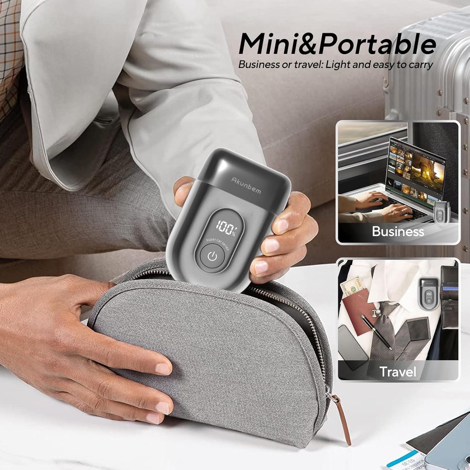 Afeitadora eléctrica Akunbem FK707 portátil recargable USB