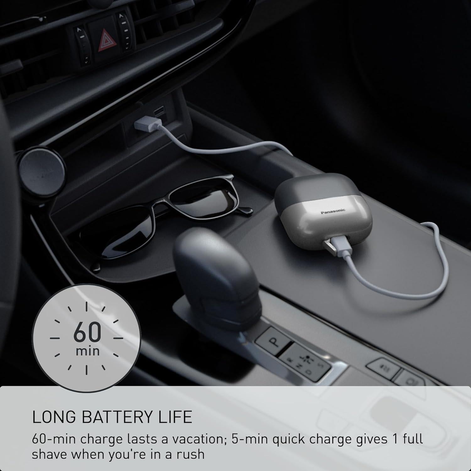 Afeitadora eléctrica de viaje Panasonic ES-CM3A, USB-C, 3 cuchillas